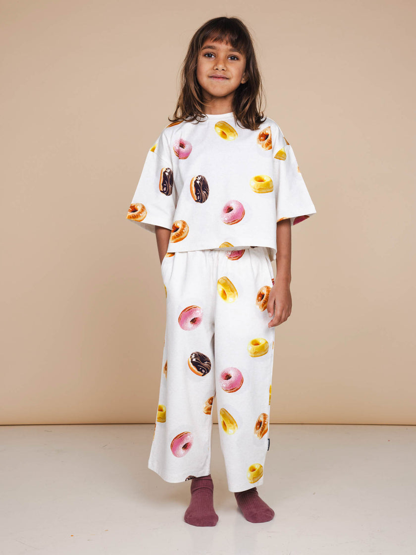 Donuts Cropped T-shirt und weite Hose set Kids