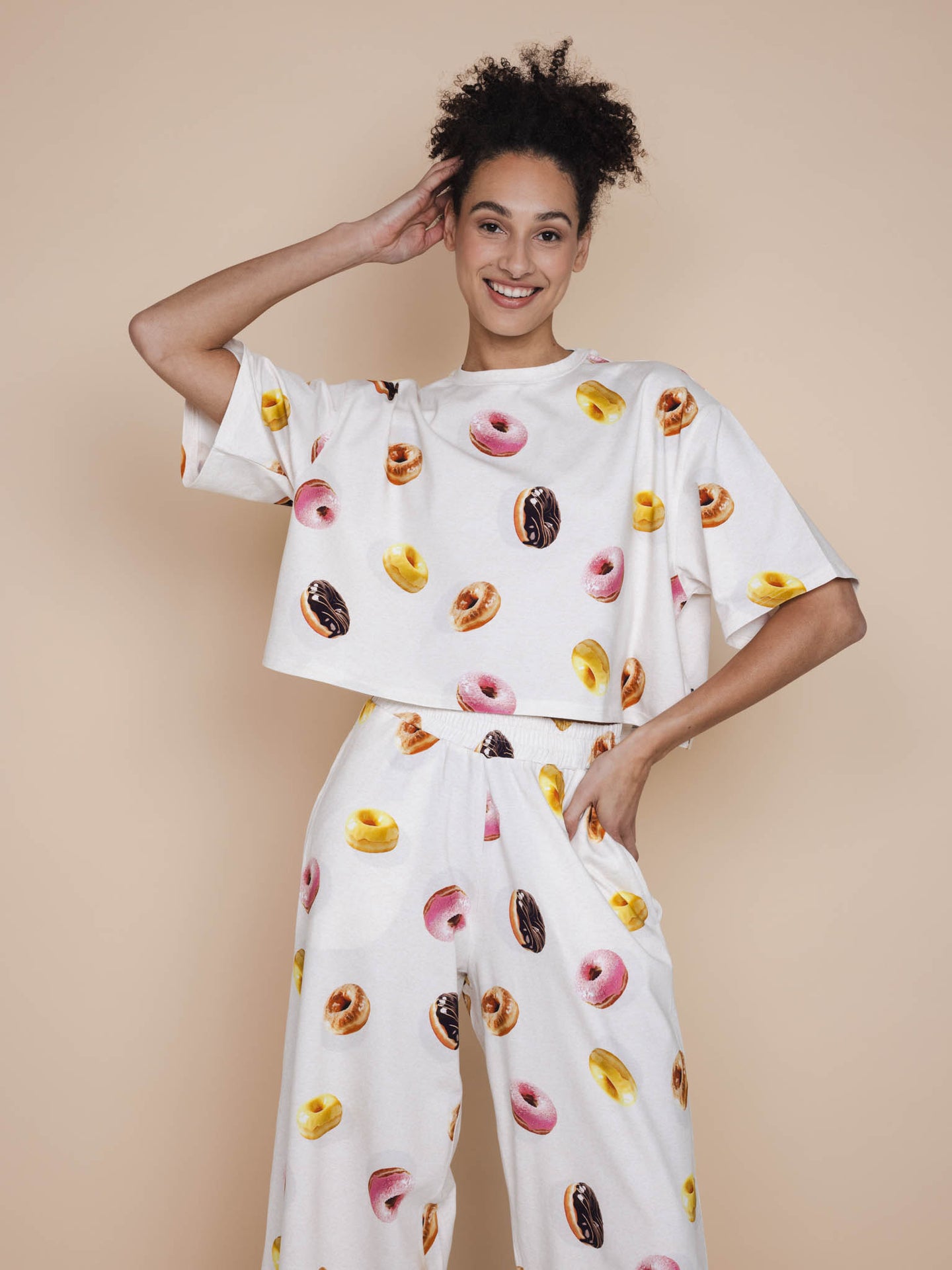 Donuts Cropped T-shirt Dames - SNURK