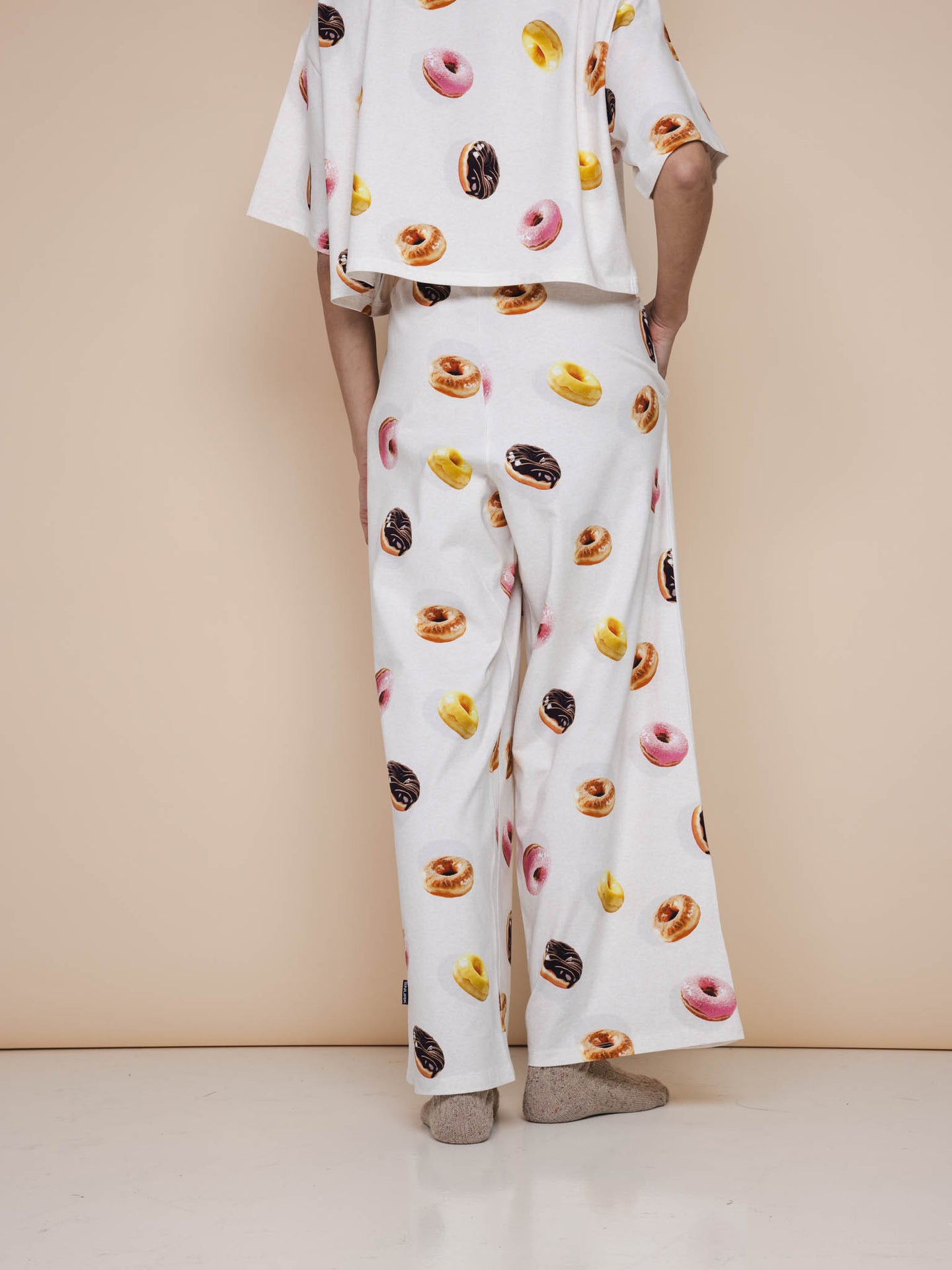 Donuts Cropped T-Shirt en Wijde broek set Dames - SNURK