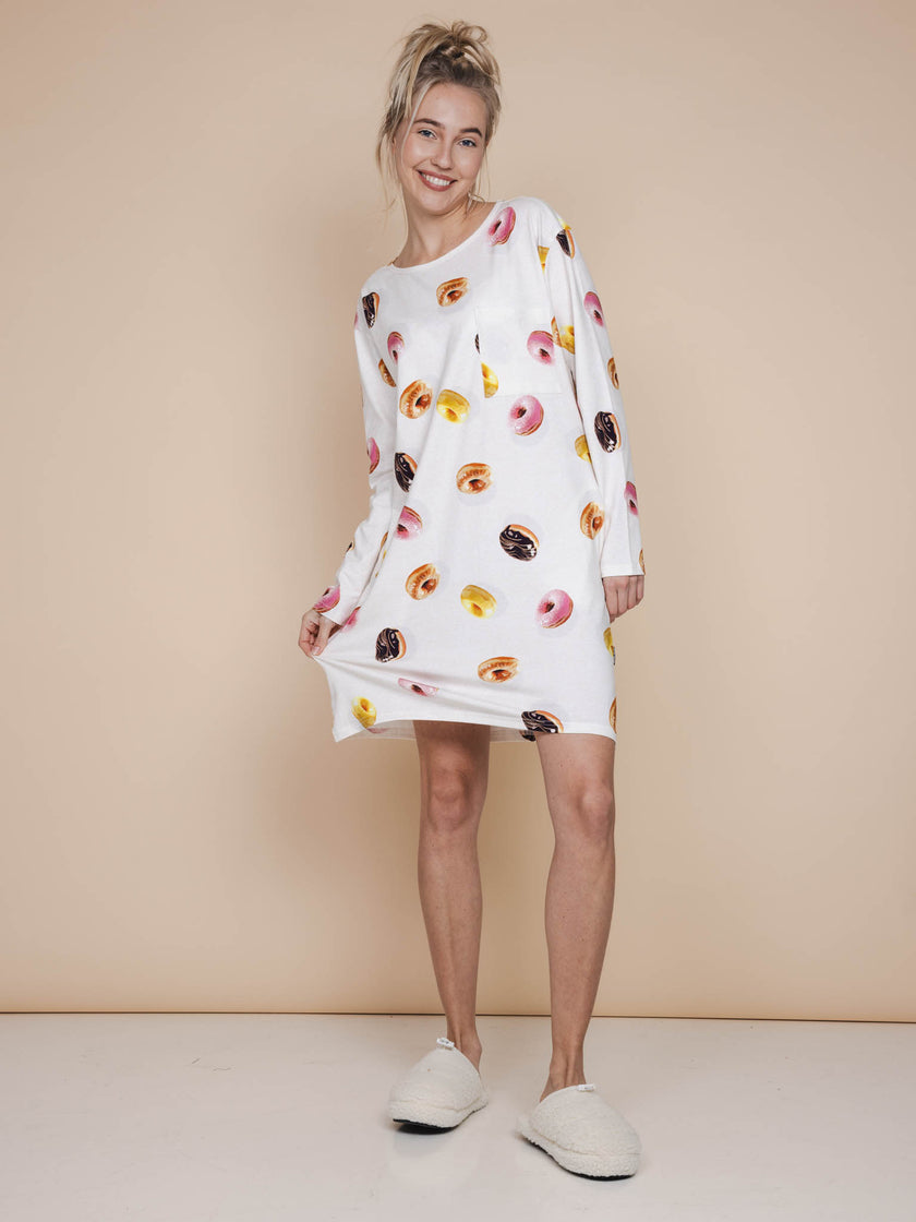 Donuts Long Sleeve Dress Dames