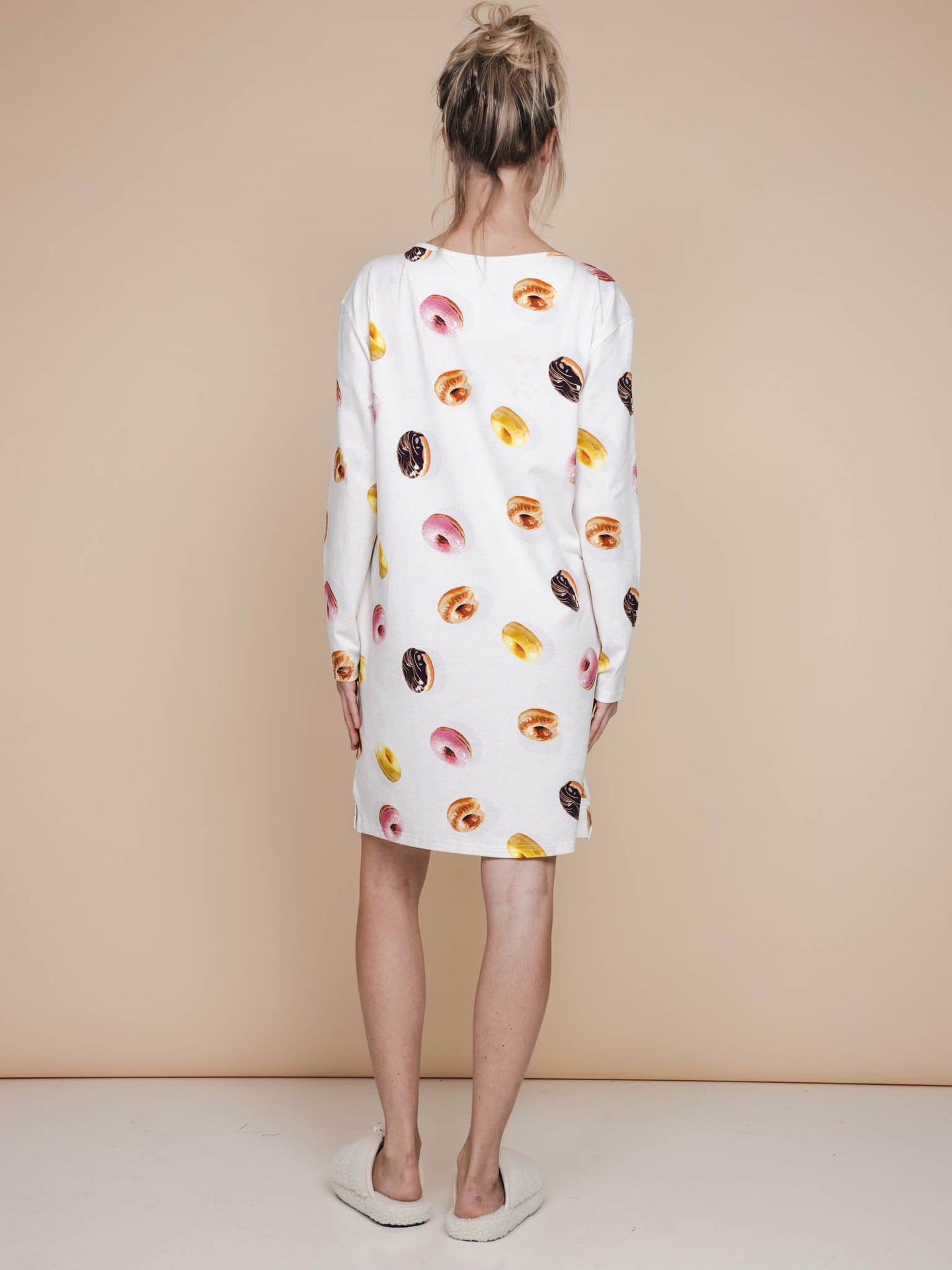 Donuts Long Sleeve Dress Dames - SNURK