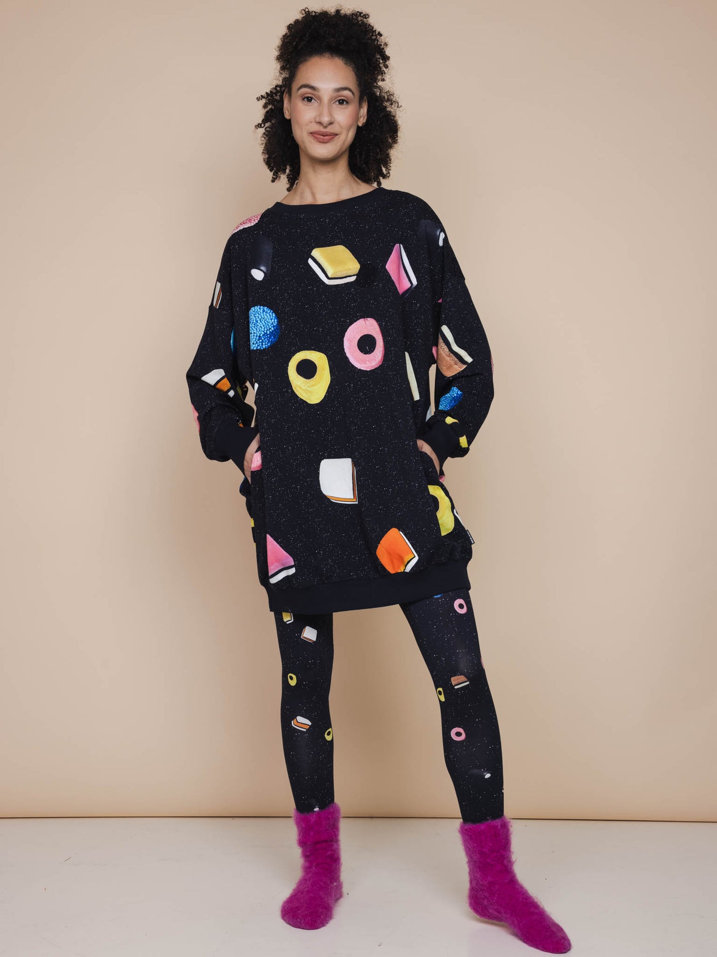 Drop it Sweater Dress en Legging set Dames - SNURK