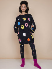 Drop It Sweater Dress en Legging set Dames