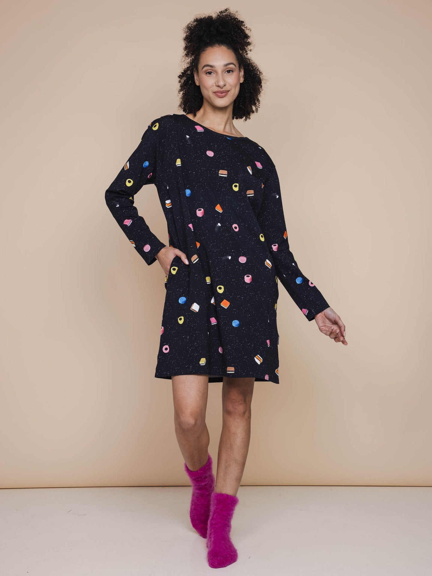 Drop It Long Sleeve Dress Dames - SNURK