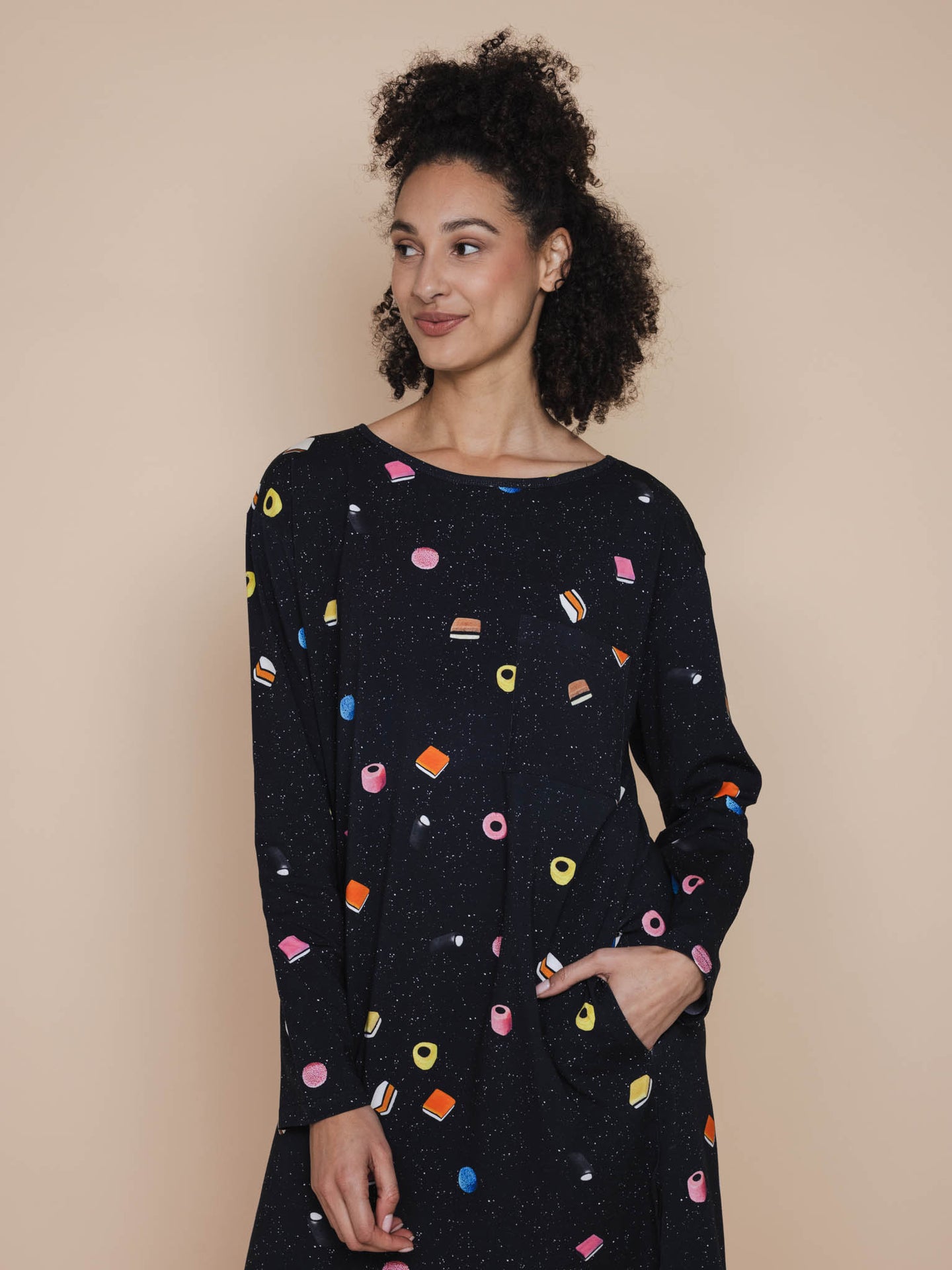Drop It Long Sleeve Dress Dames - SNURK