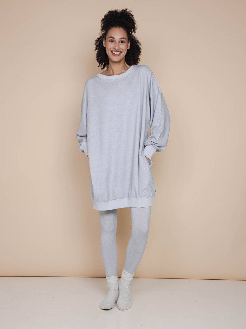 Slow Grey Sweater Dress Damen