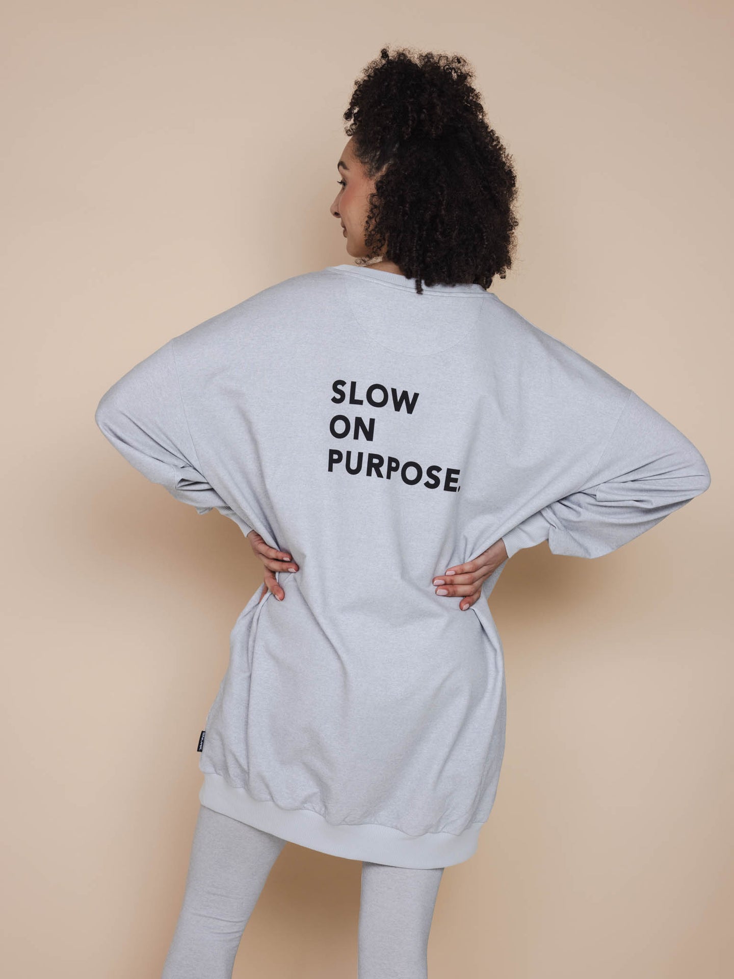 Slow Grey Sweater Dress Dames - SNURK