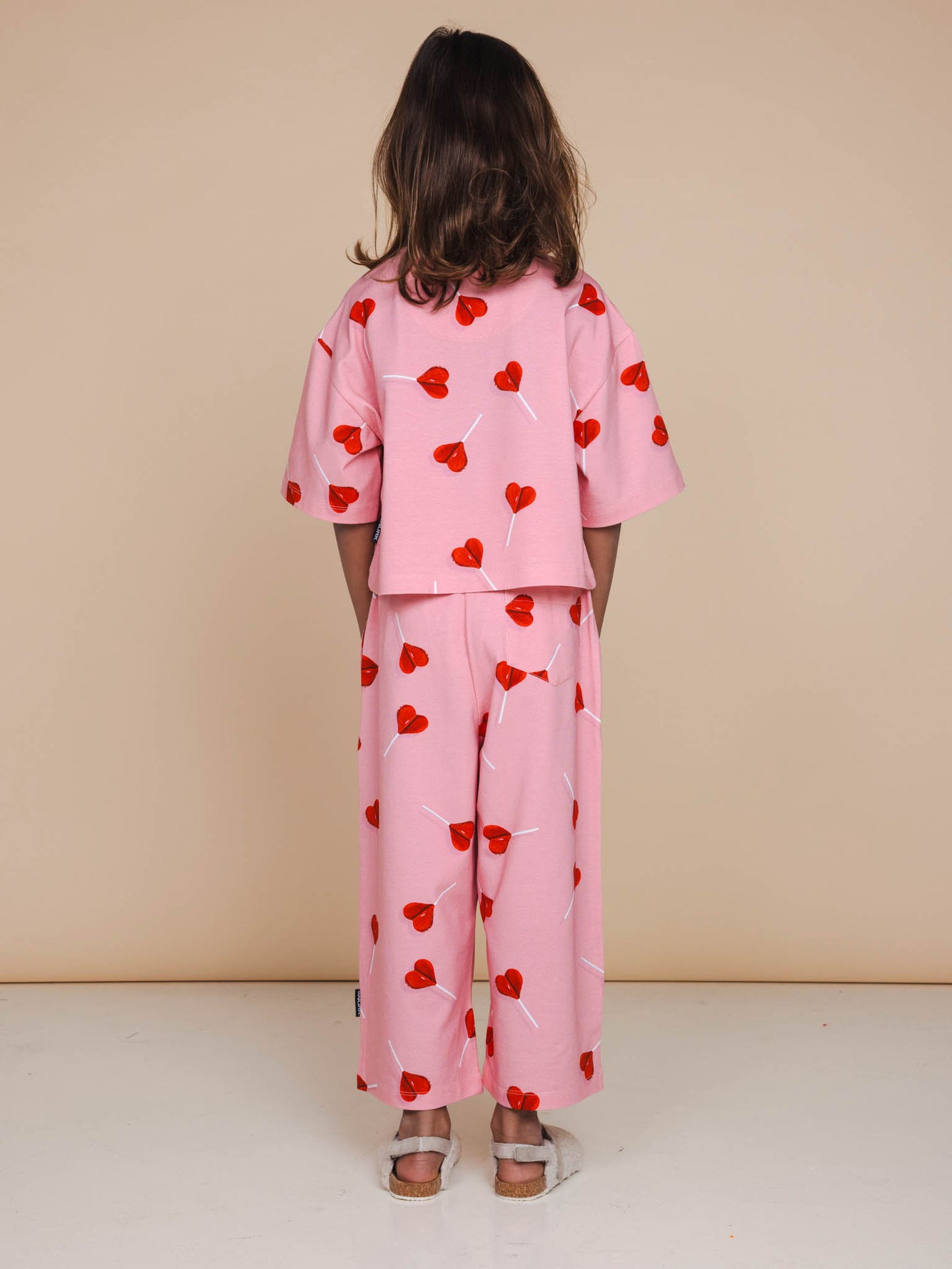 Lollipop Love Cropped T-shirt en Wijde broek set Kids - SNURK