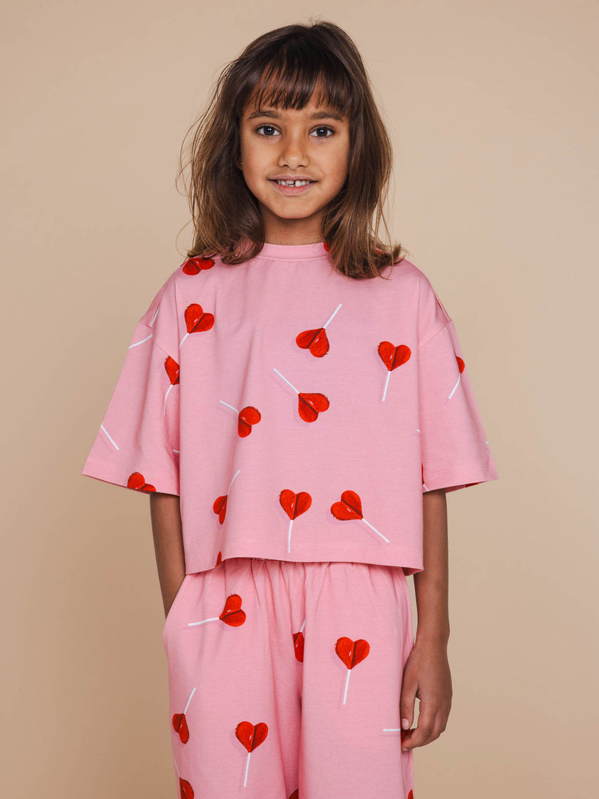 Lollipop Love Cropped T-Shirt Kids