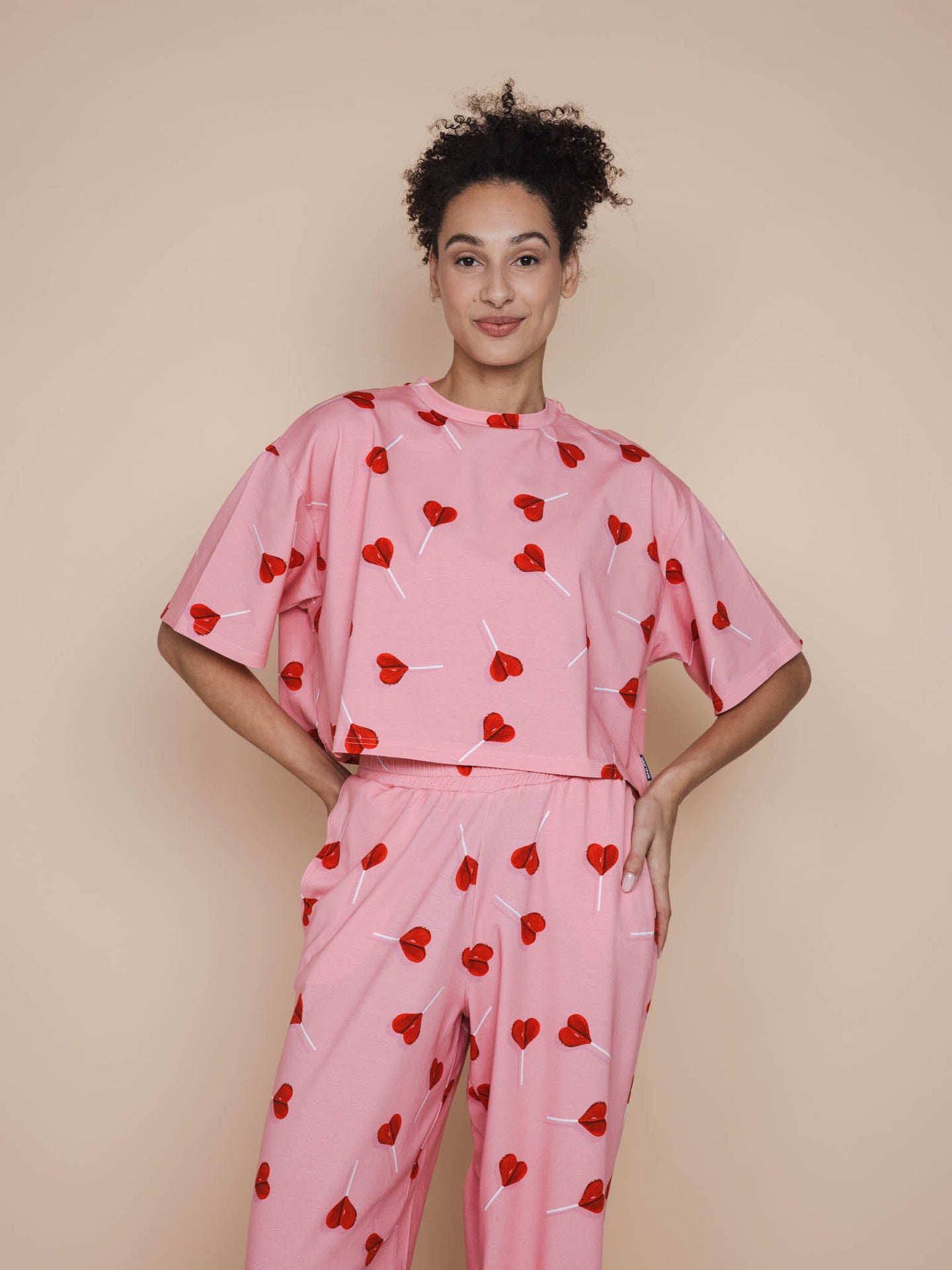 Lollipop Love Cropped T-shirt Dames - SNURK