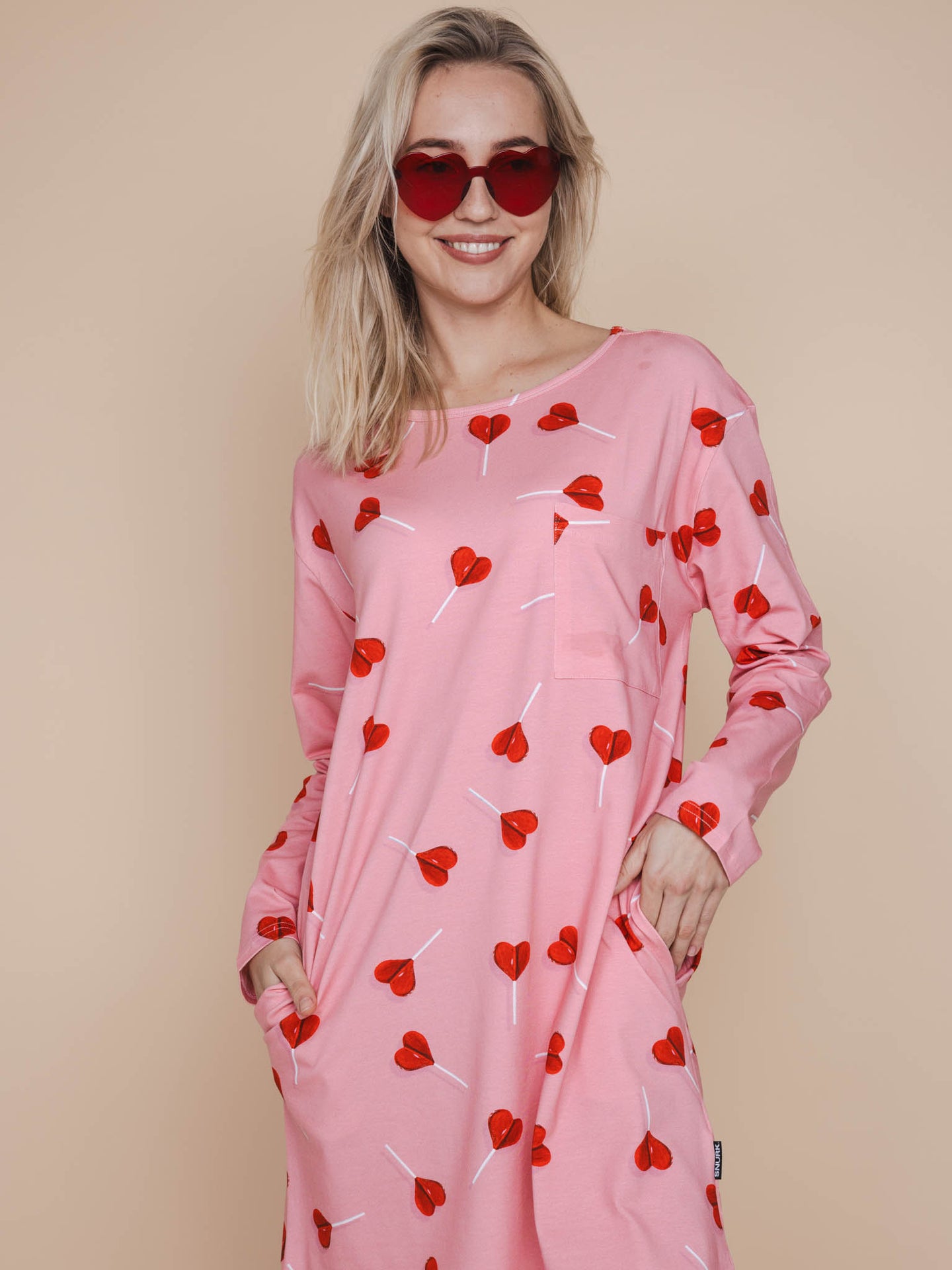 Lollipop Love Long Sleeve Dress Dames - SNURK
