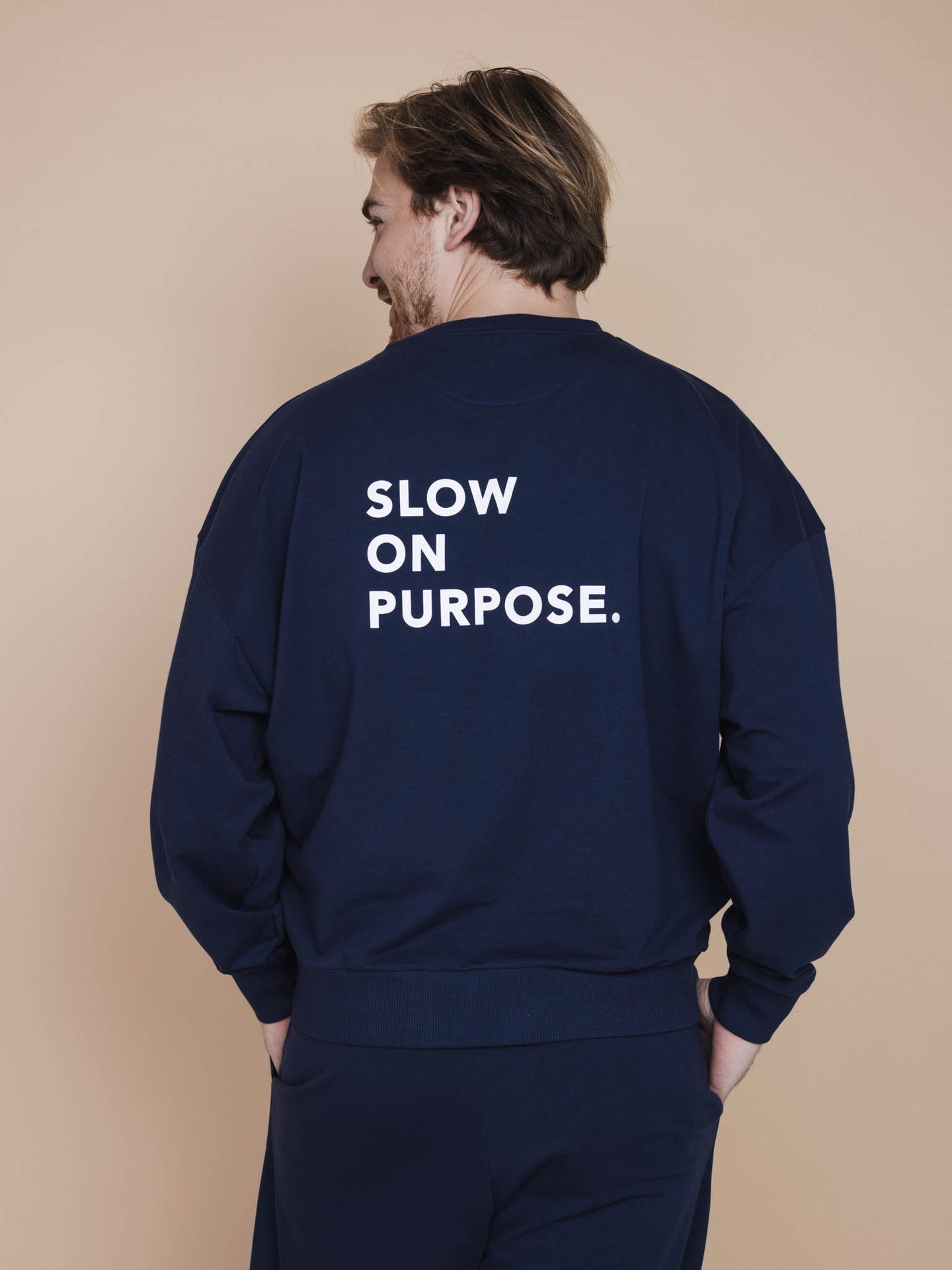 Slow Navy Sweater en Broek set Unisex - SNURK