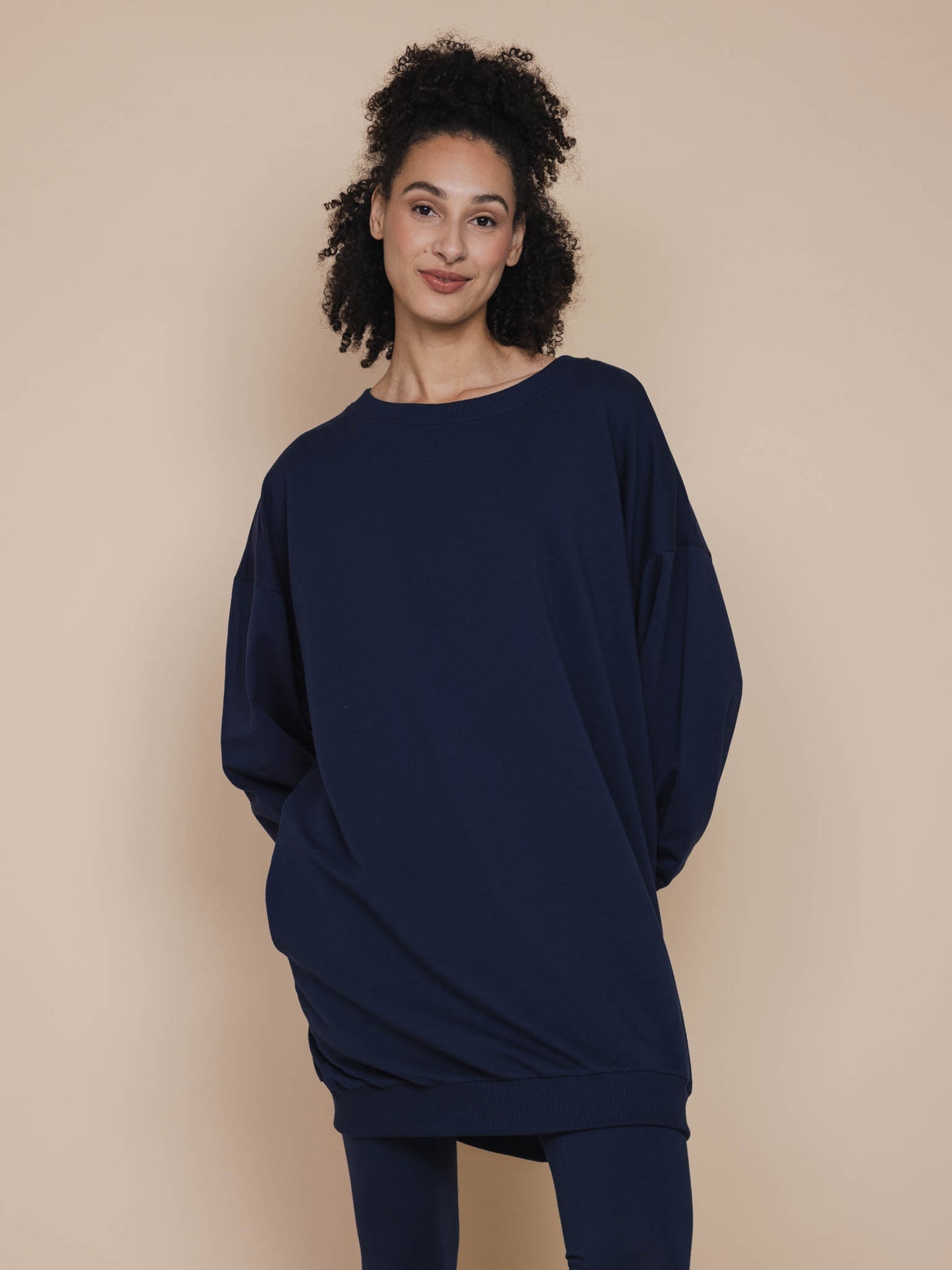 Slow Navy Sweater Dress Damen