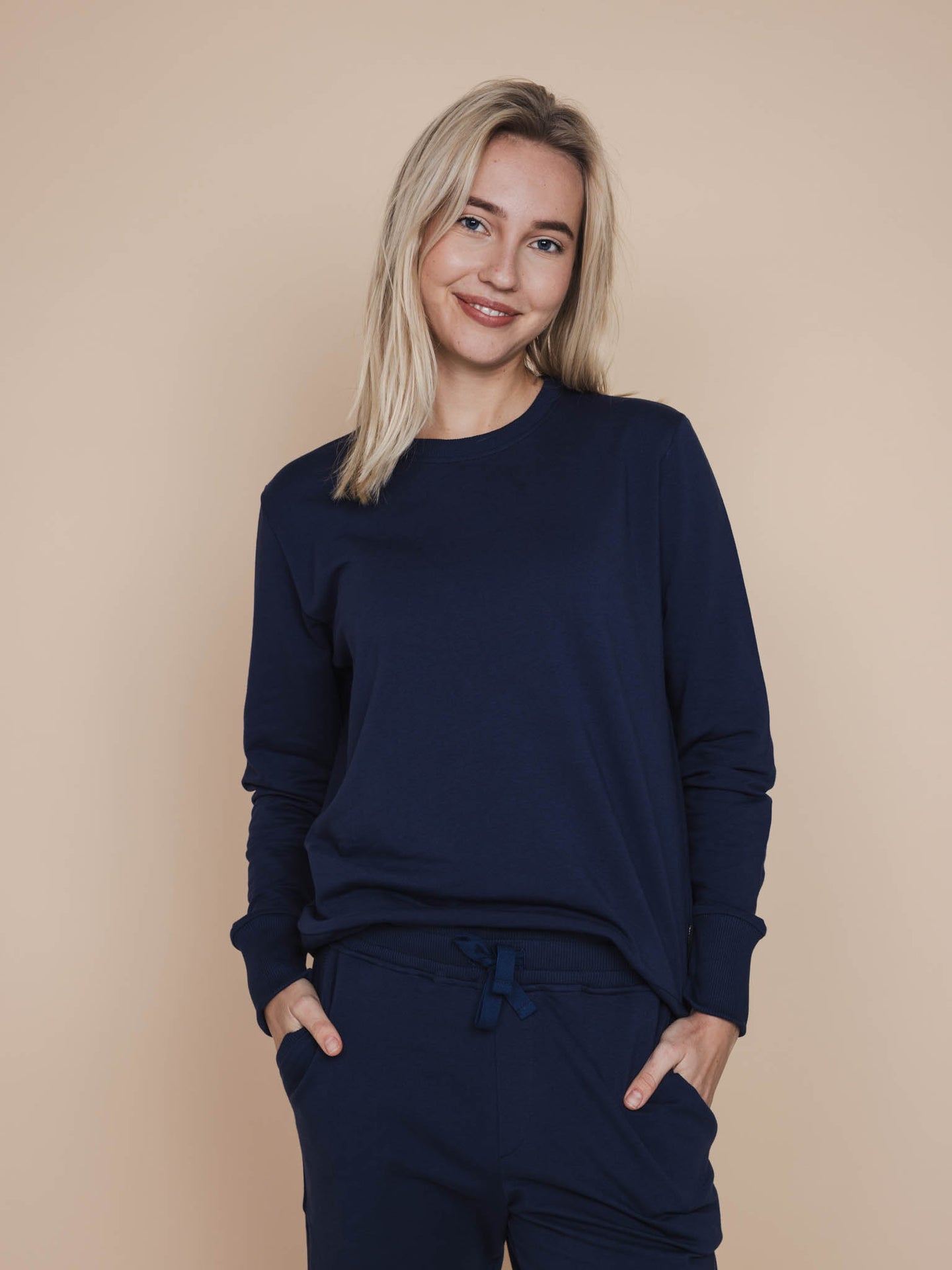 Slow Navy Sweater en Broek set Dames - SNURK