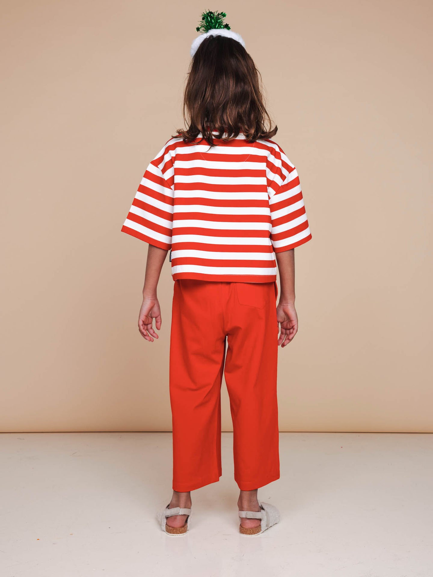 Pierre Xmas Cropped T-shirt en Wijde broek set Kids - SNURK