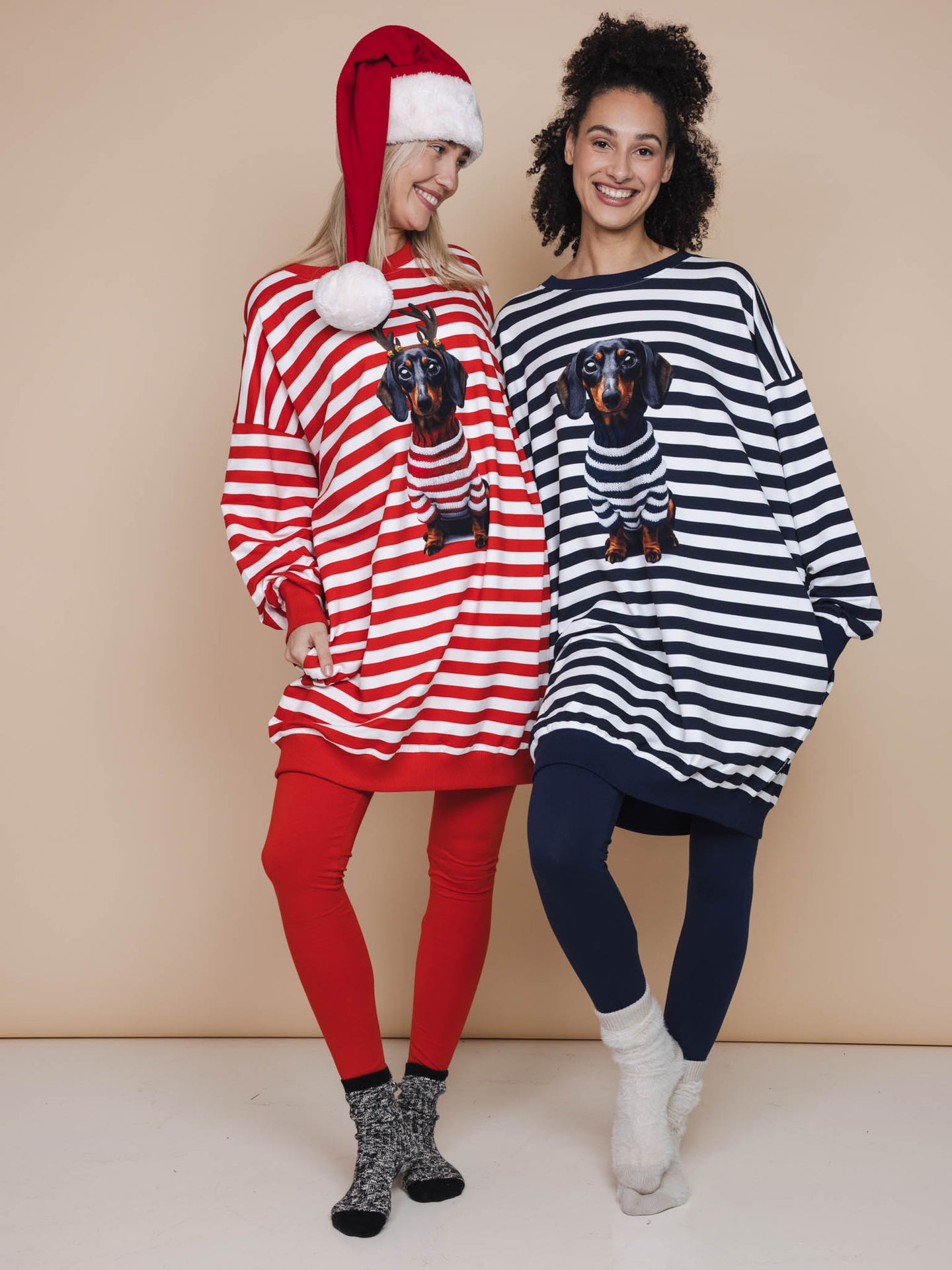 Pierre Xmas Sweater Dress en Legging set Dames - SNURK