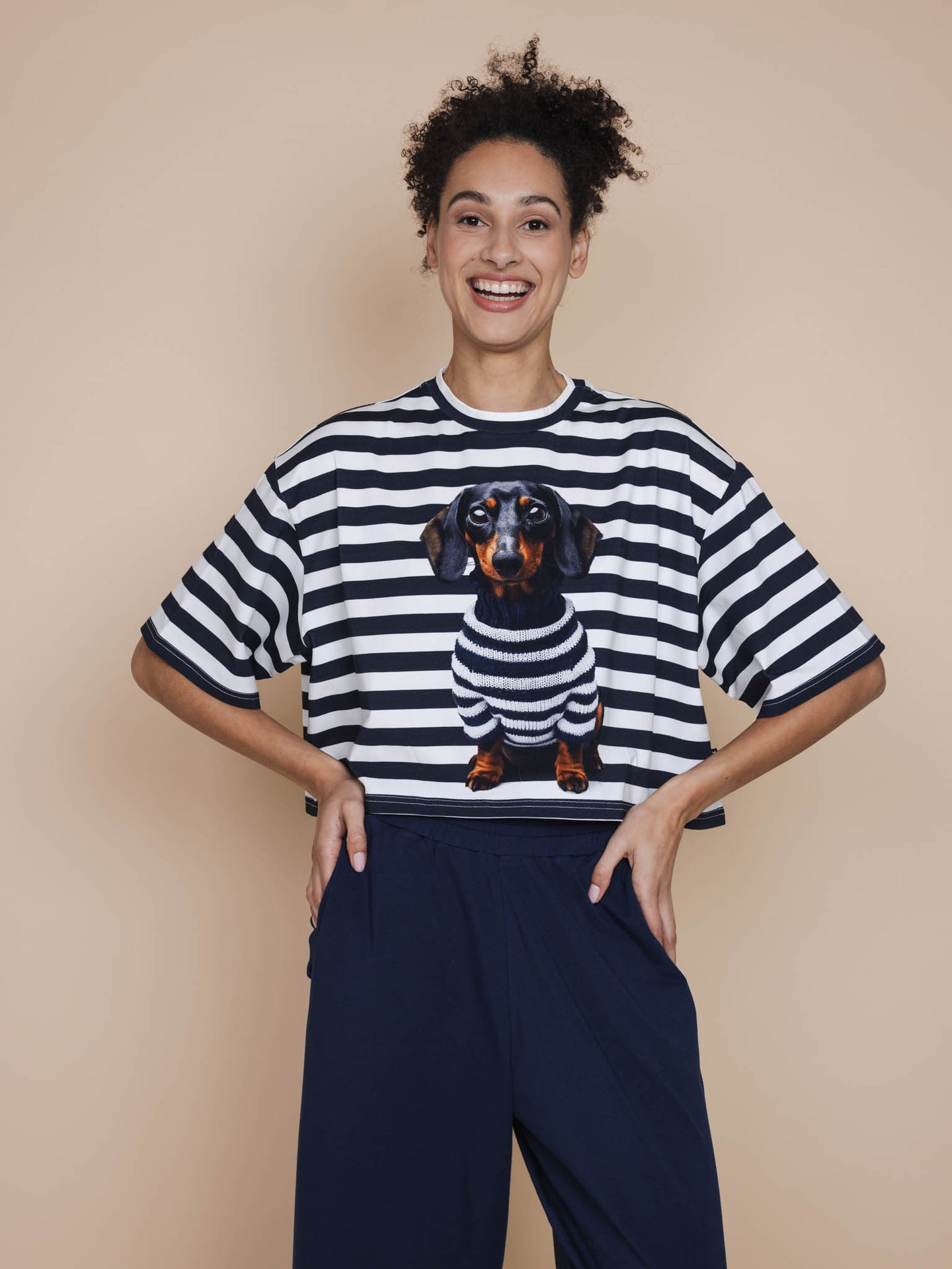 Pierre Cropped T-shirt Dames - SNURK