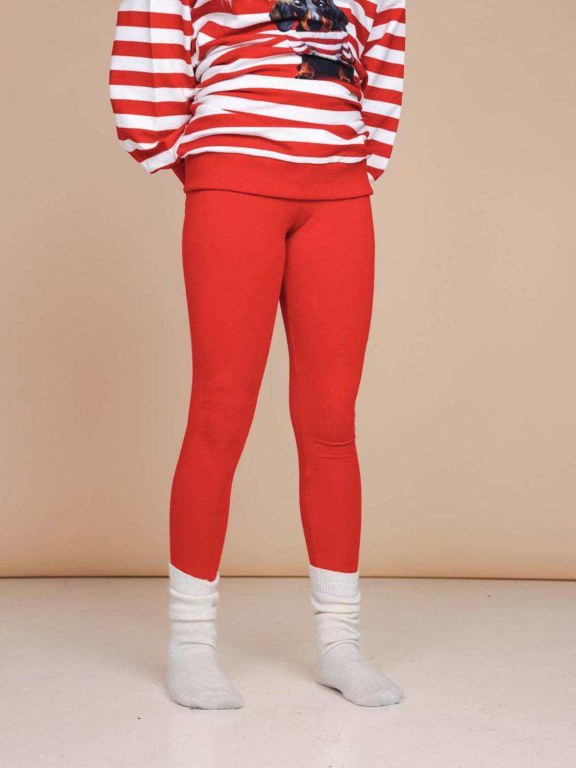 Coral Red Legging Kids