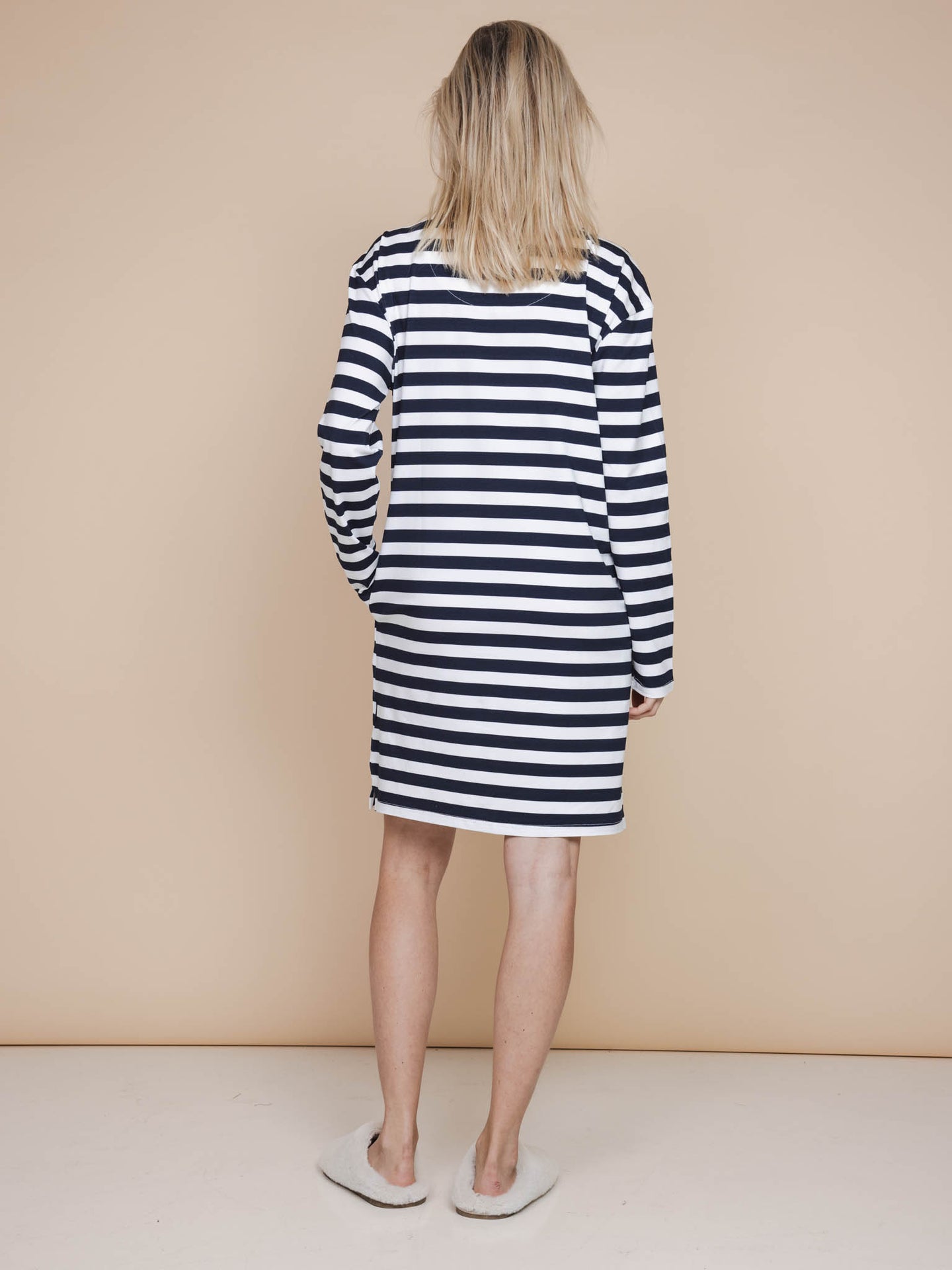 Breton Blue Long Sleeve Dress Dames