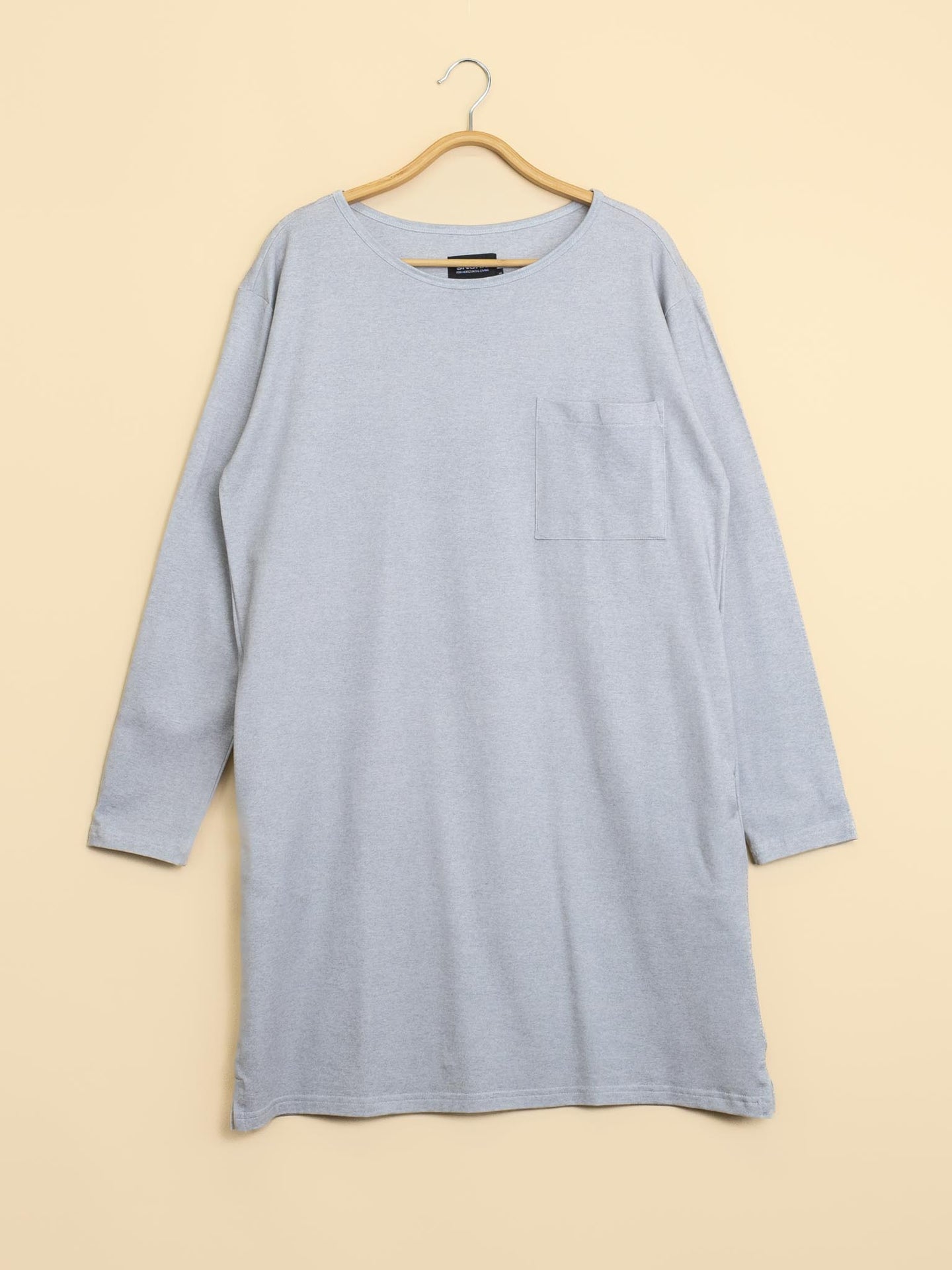 Slow Grey Long Sleeve Dress Dames - SNURK