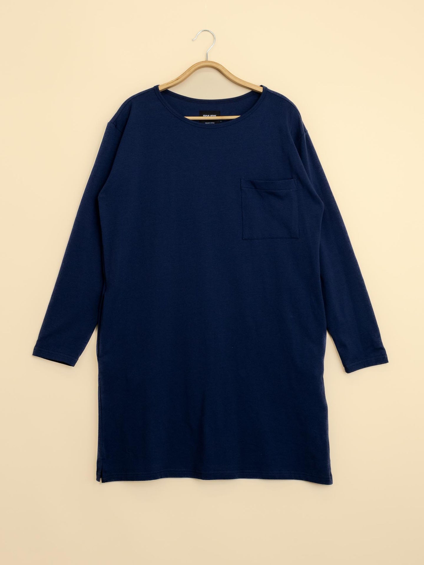 Navy Long Sleeve Dress Dames - SNURK