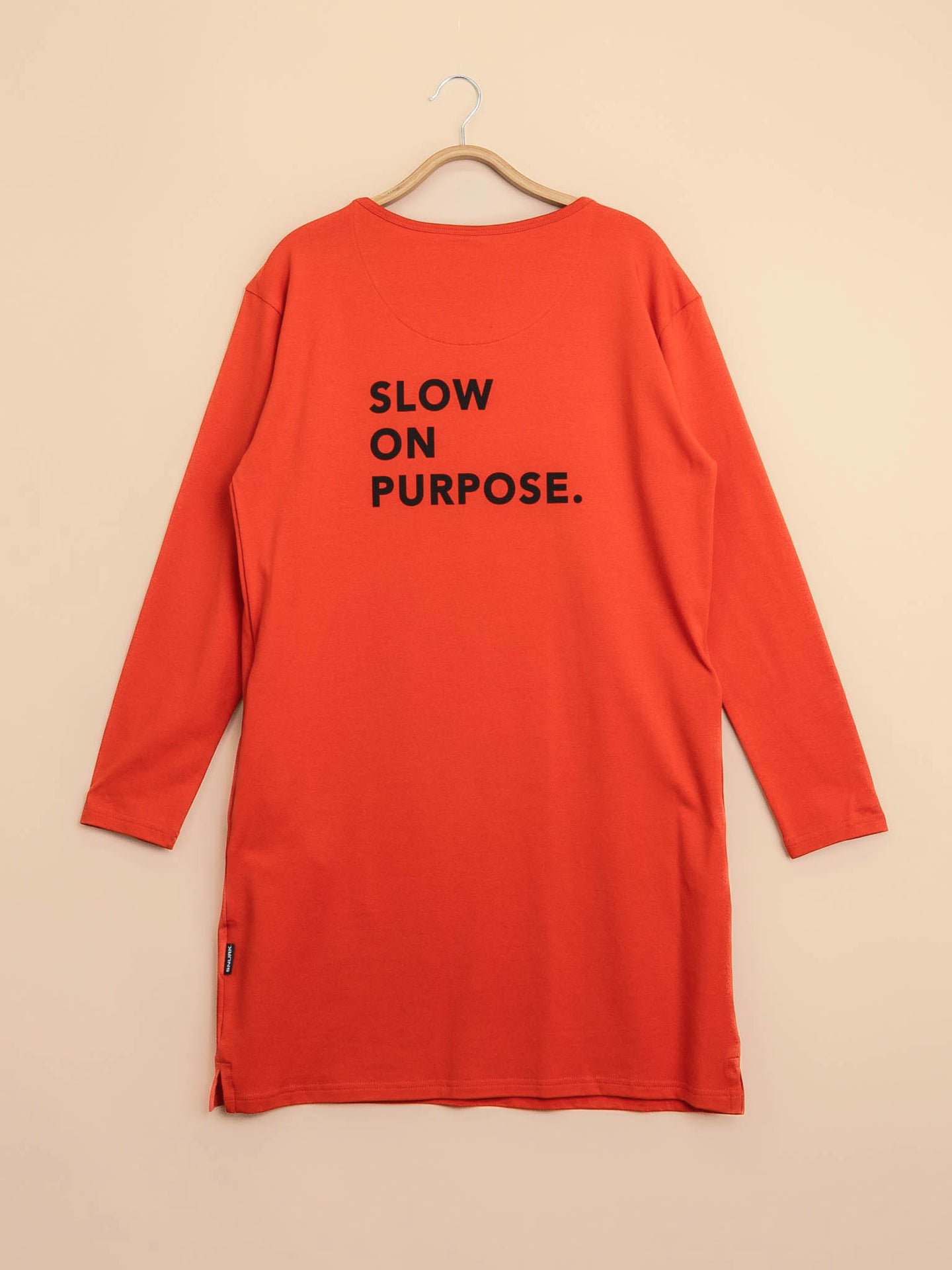 Slow Red Long Sleeve Dress Dames - SNURK