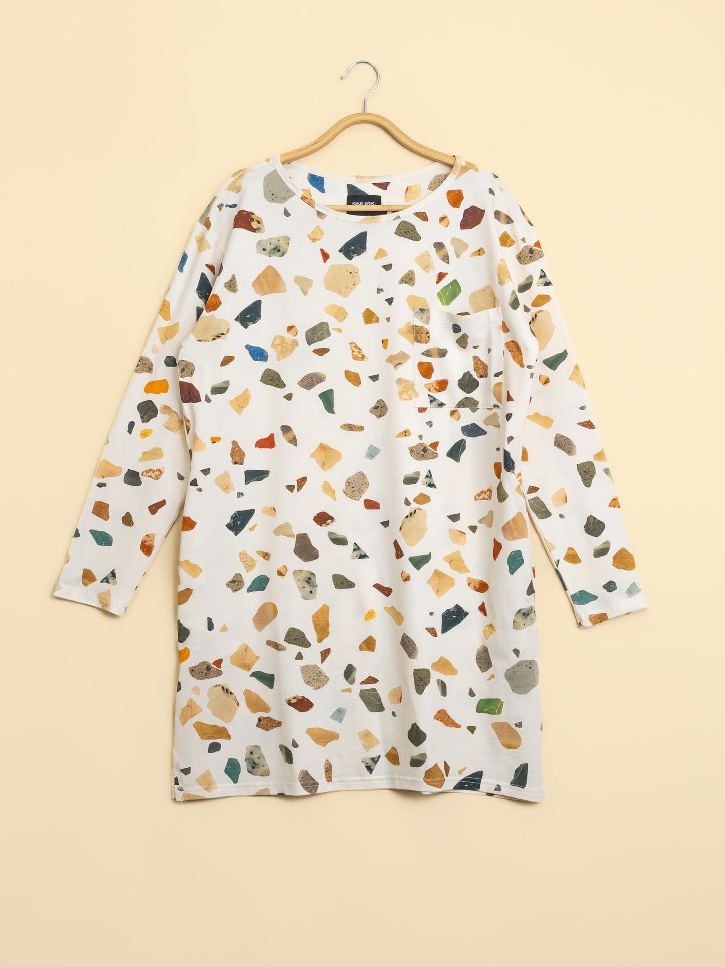 Terrazzo Long Sleeve Dress Dames - SNURK