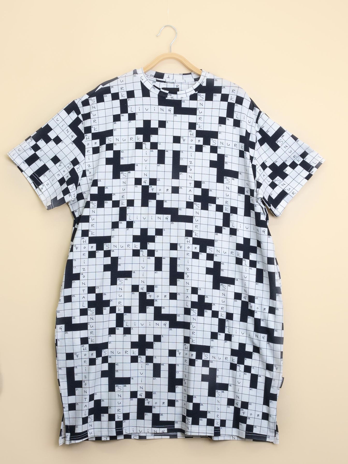 Crossword Relaxed Tee Dress Dames - SNURK