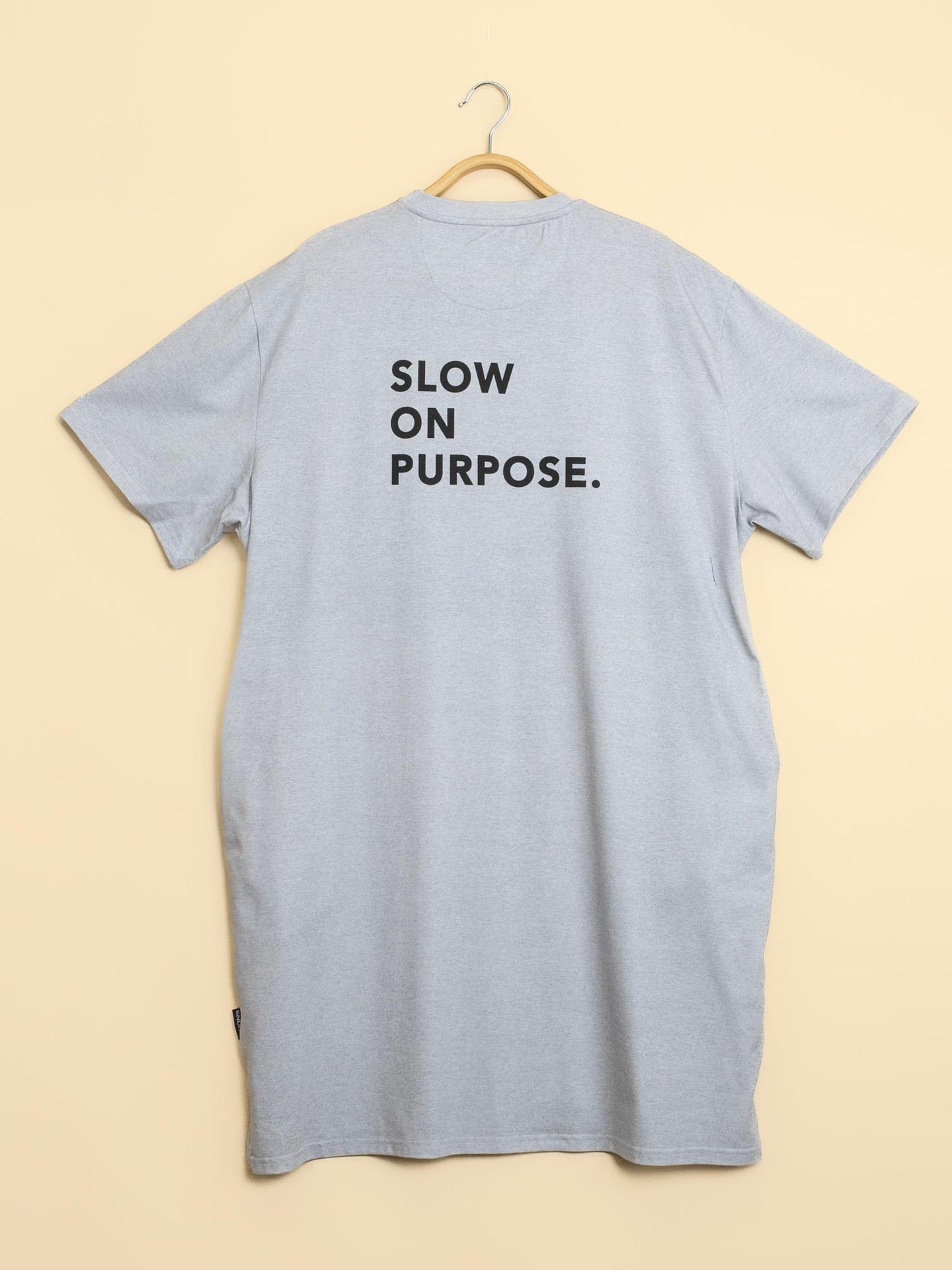 Slow Grey Relaxed Tee Dress Dames - SNURK