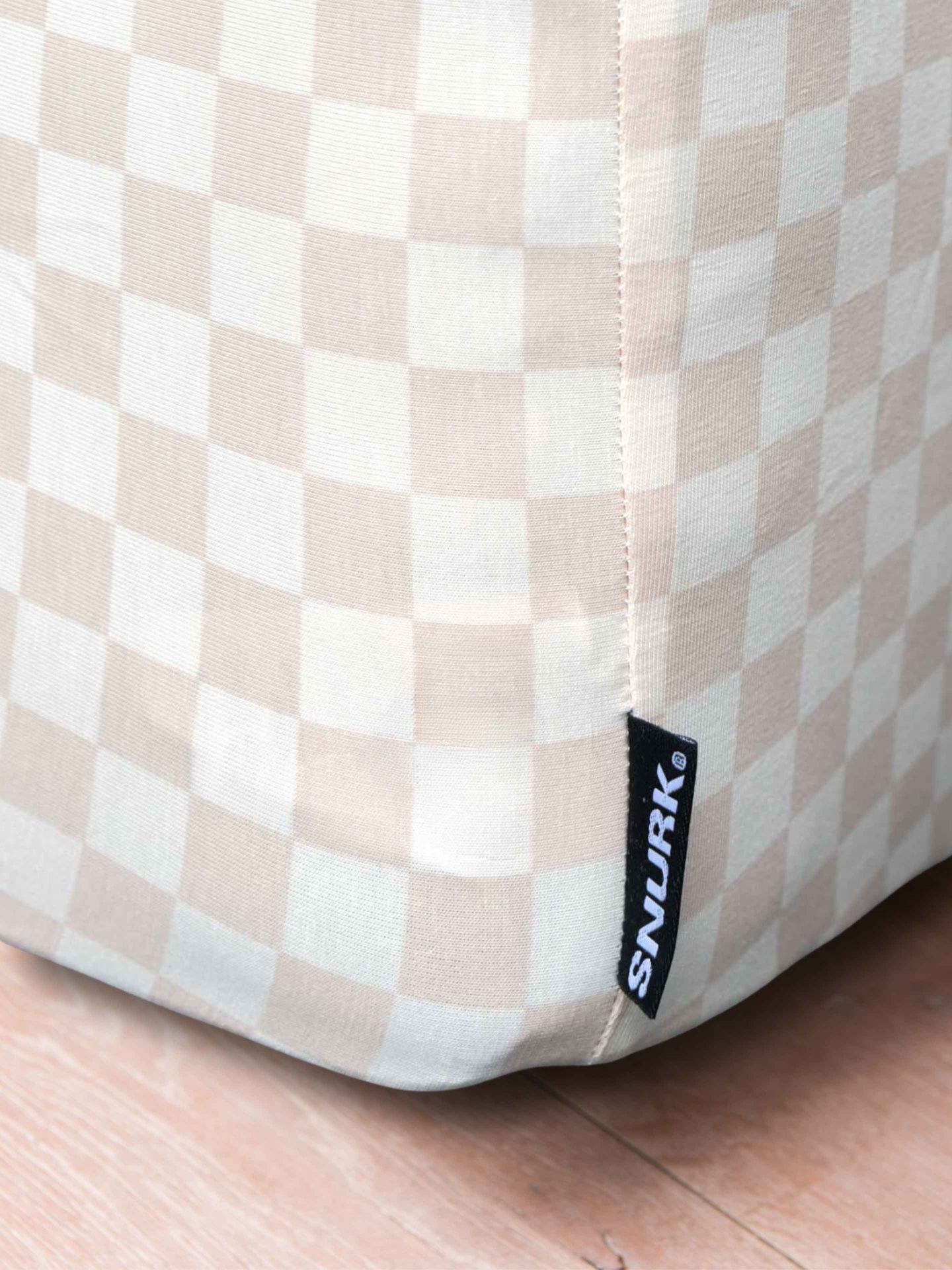 Check Beige hoeslaken - SNURK