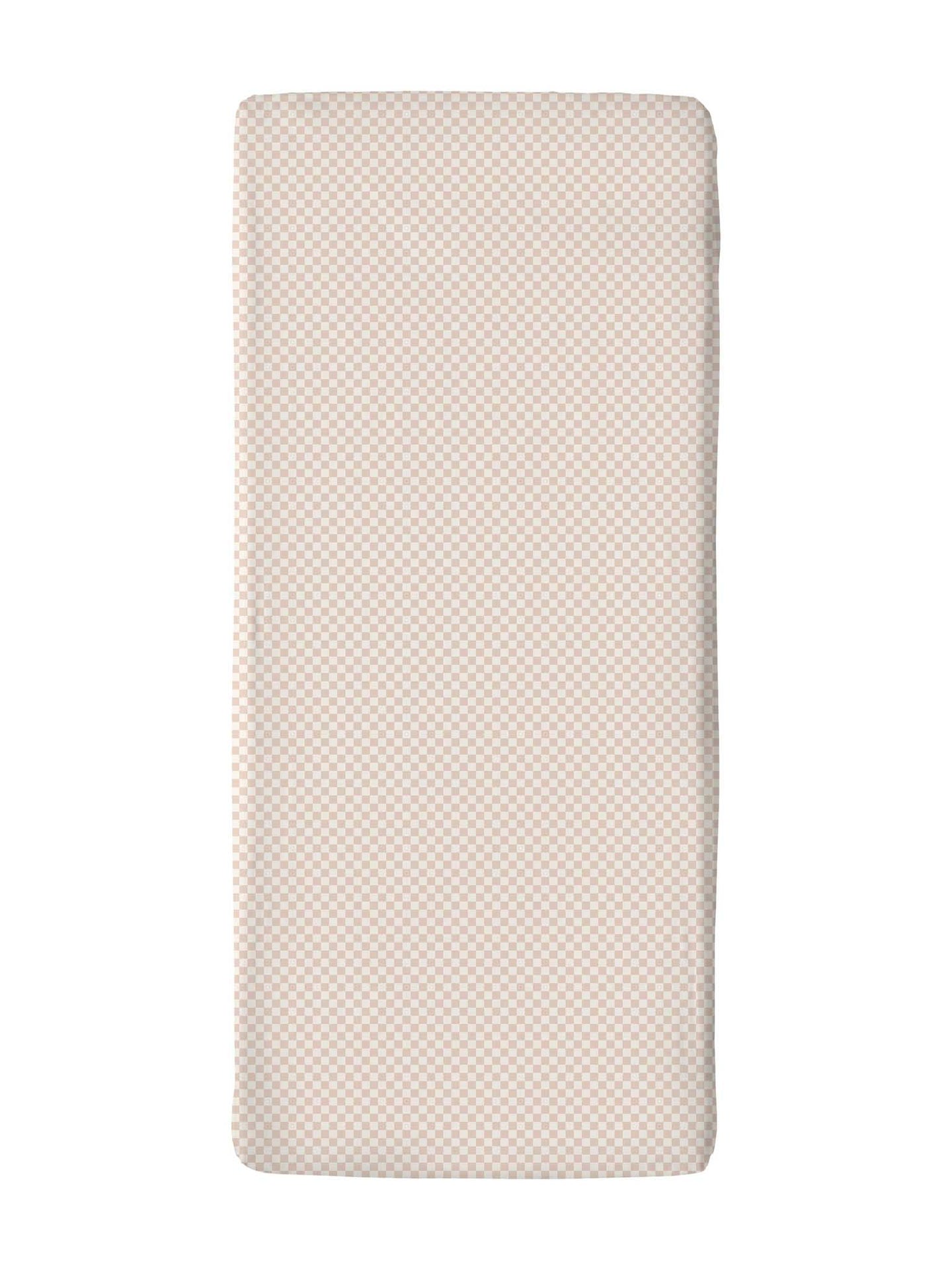 SNURK - Hoeslaken Beige check