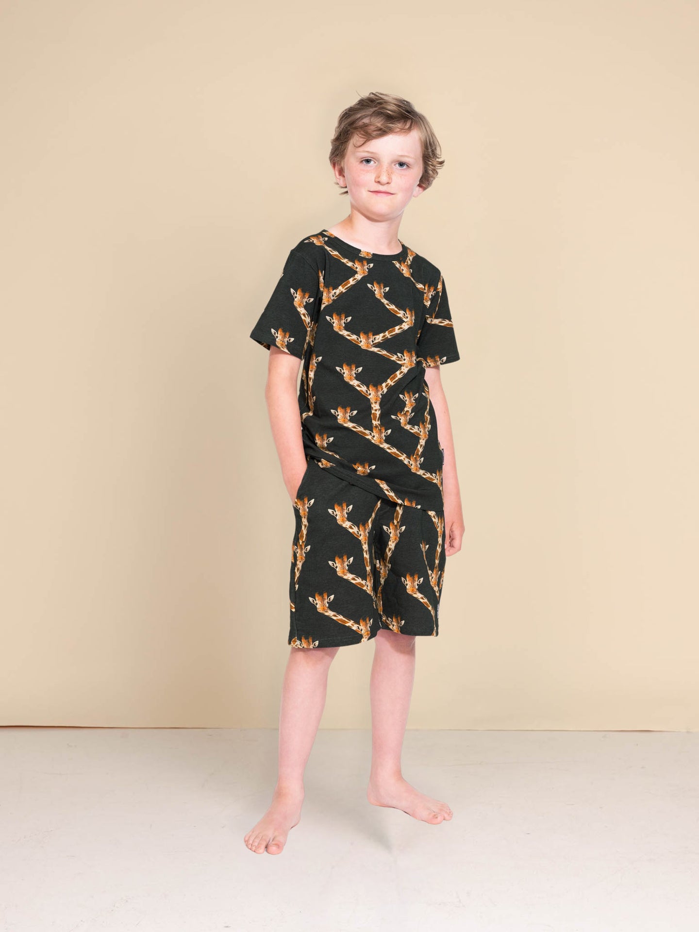 Giraffe Black Shorts Kids