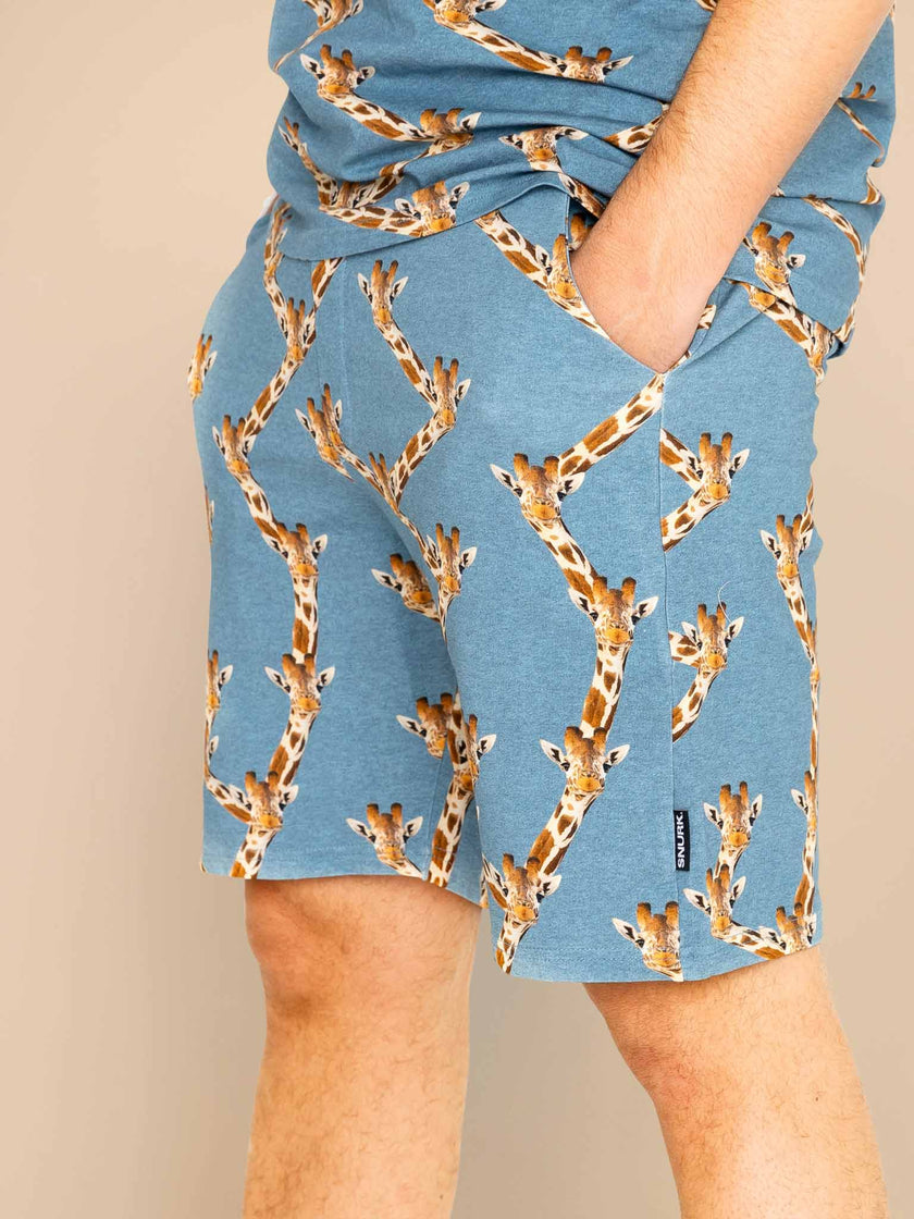 Giraffe Blue Shorts Heren
