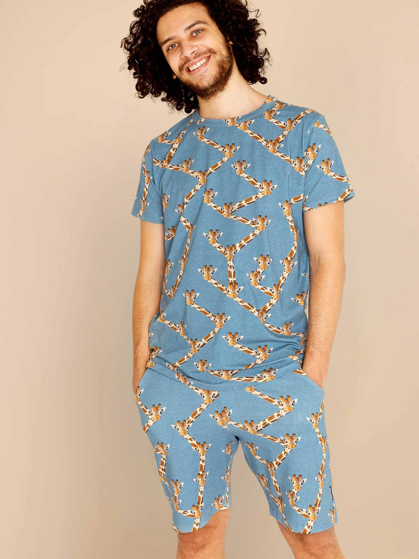 Giraffe Blue T-shirt Unisex