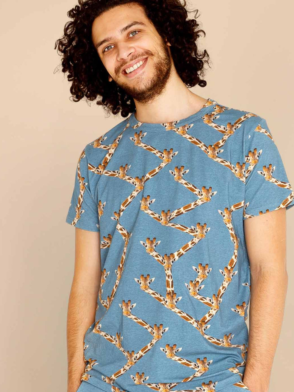 Giraffe Blue T-shirt Unisex