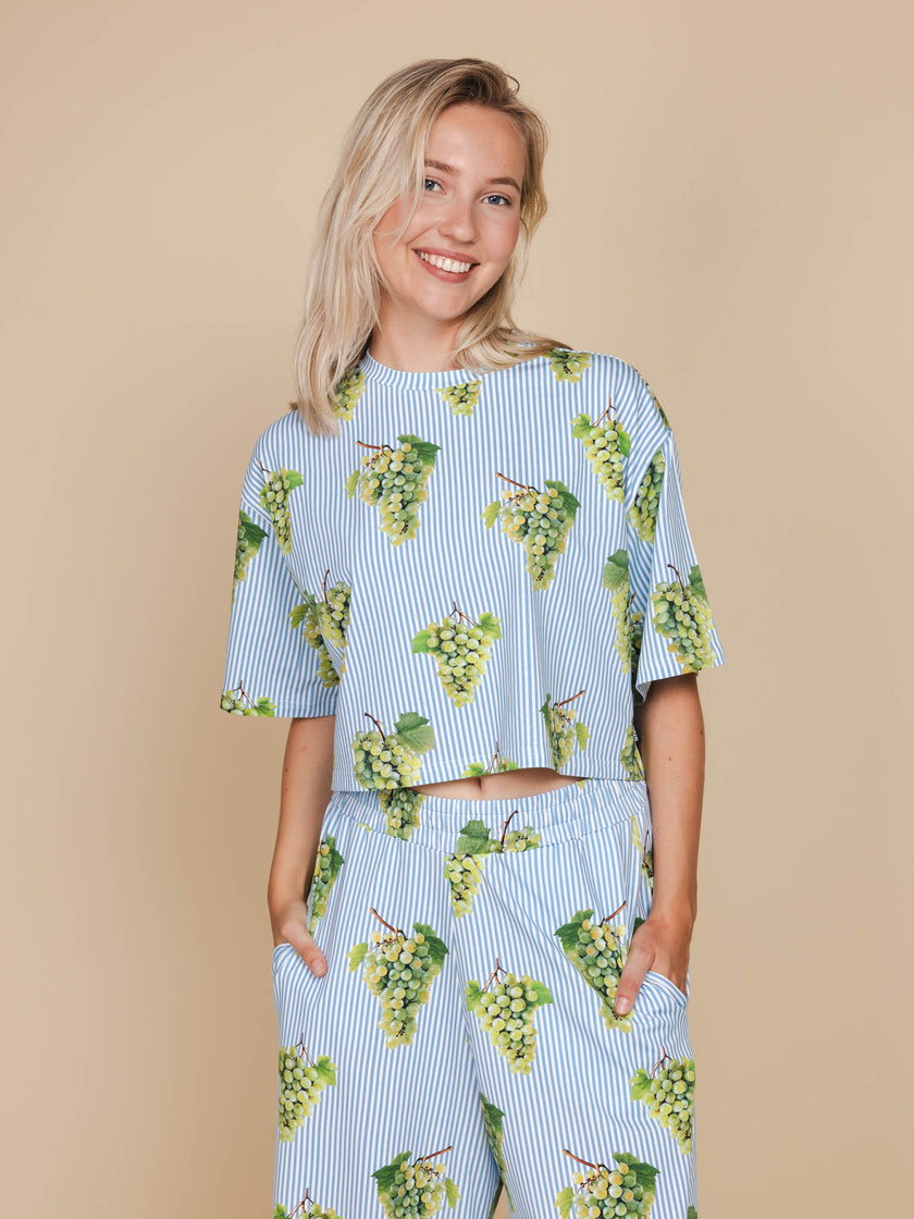 Grapes Cropped T-Shirt Dames
