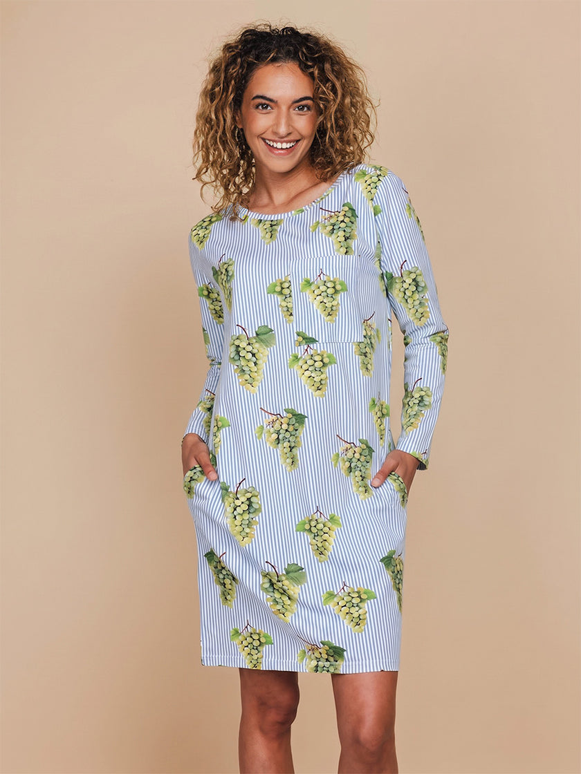 Grapes Long Sleeve Dress Women