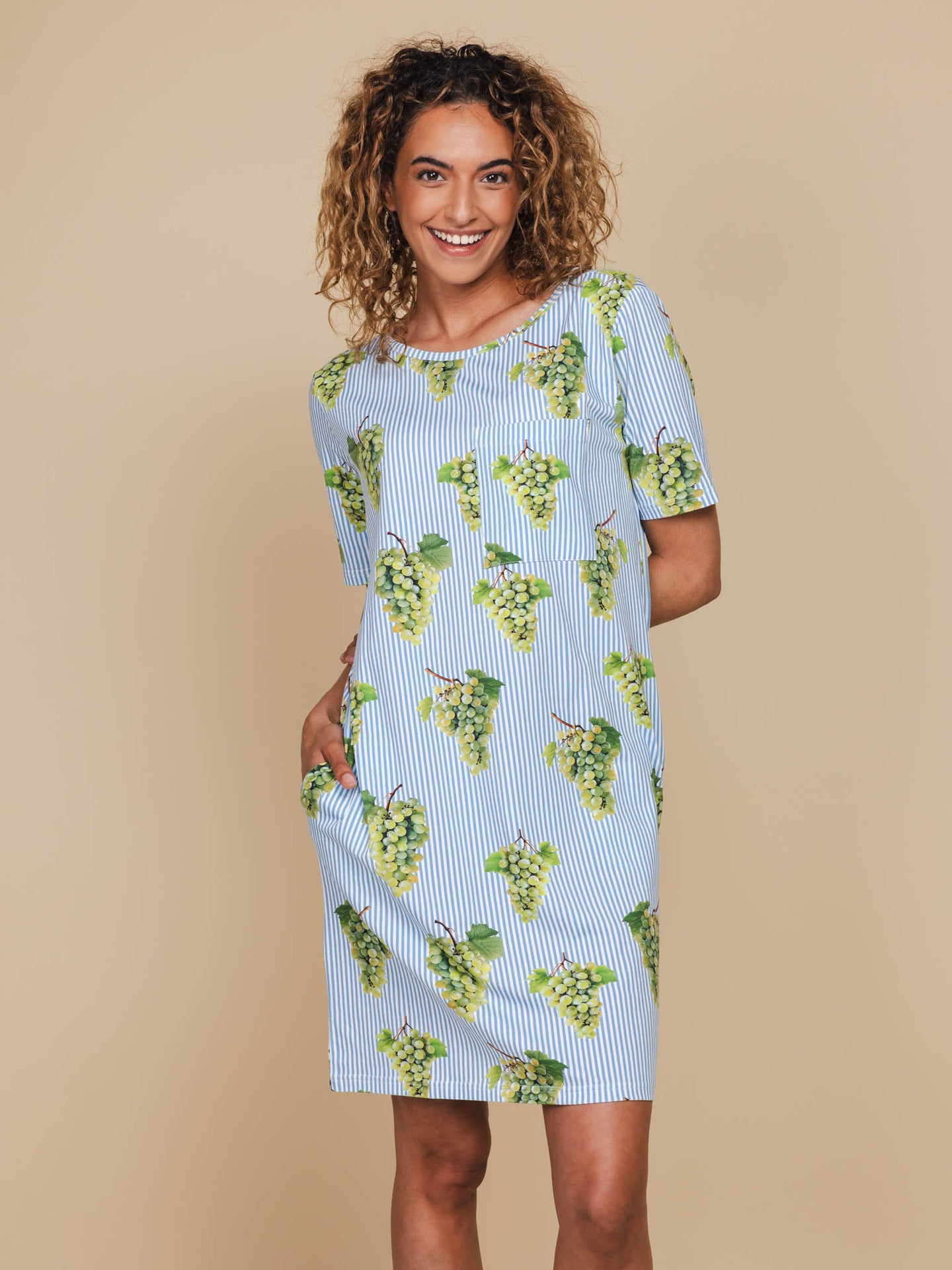 Grapes T-shirt Dress Dames - SNURK