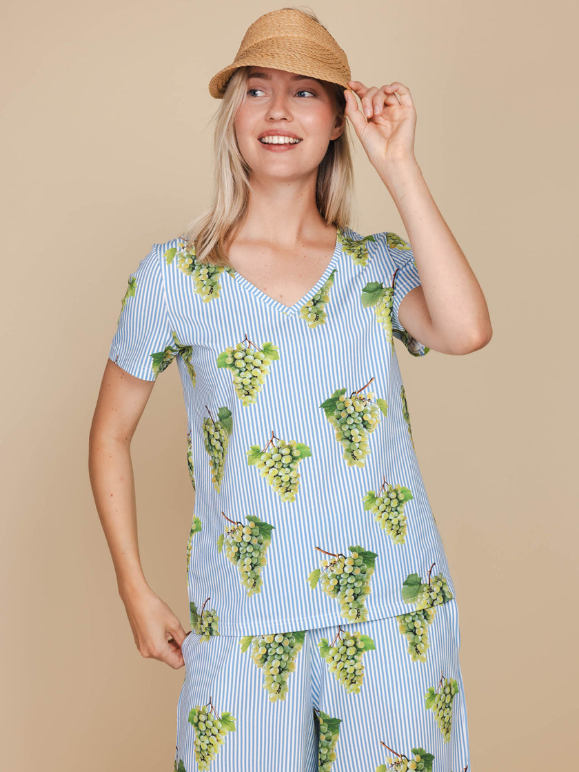 Grapes V-neck T-shirt Dames