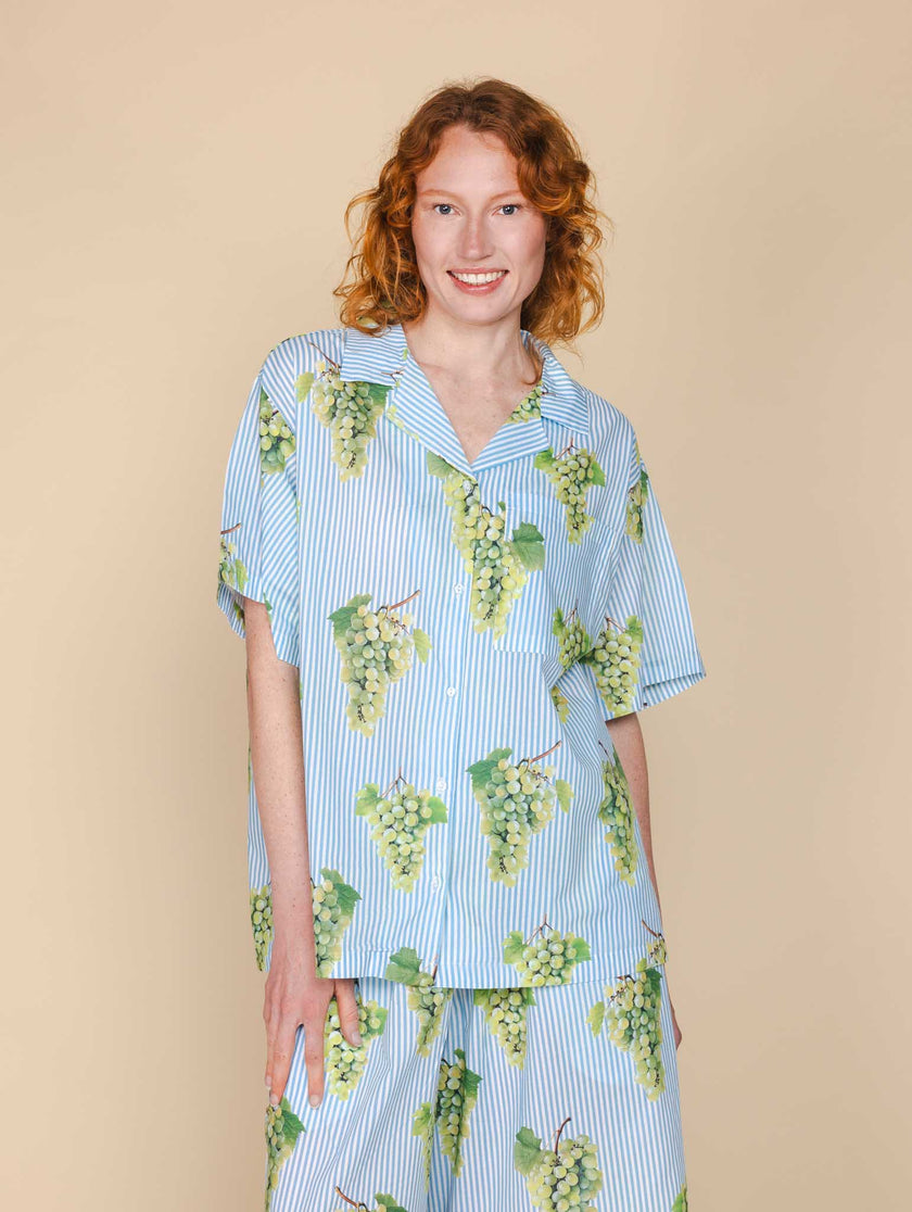 Grapes Button Up Blouse