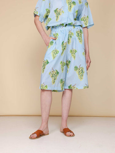 Grapes Wide-Leg Shorts