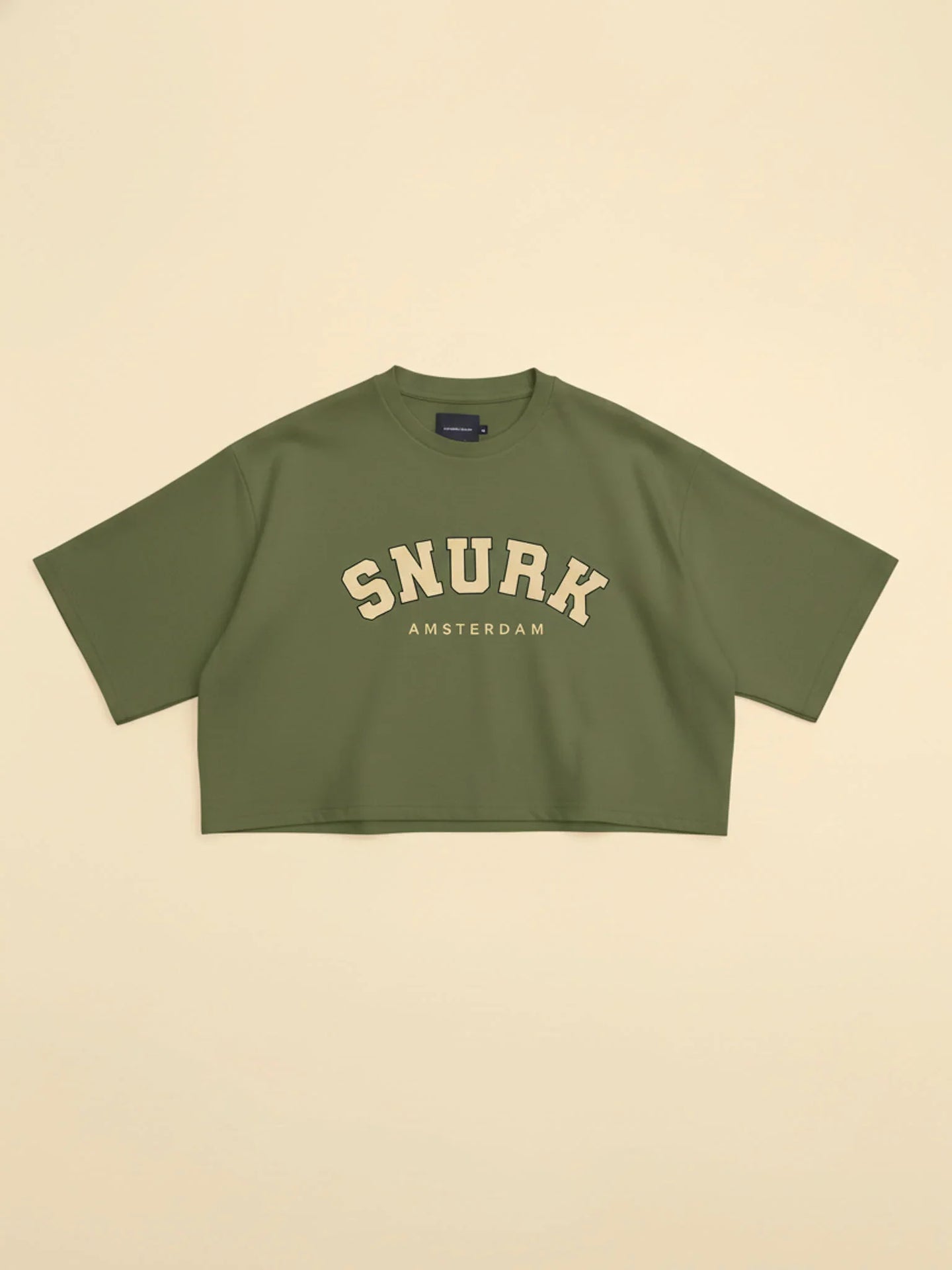 College Green Cropped T-Shirt Dames - SNURK