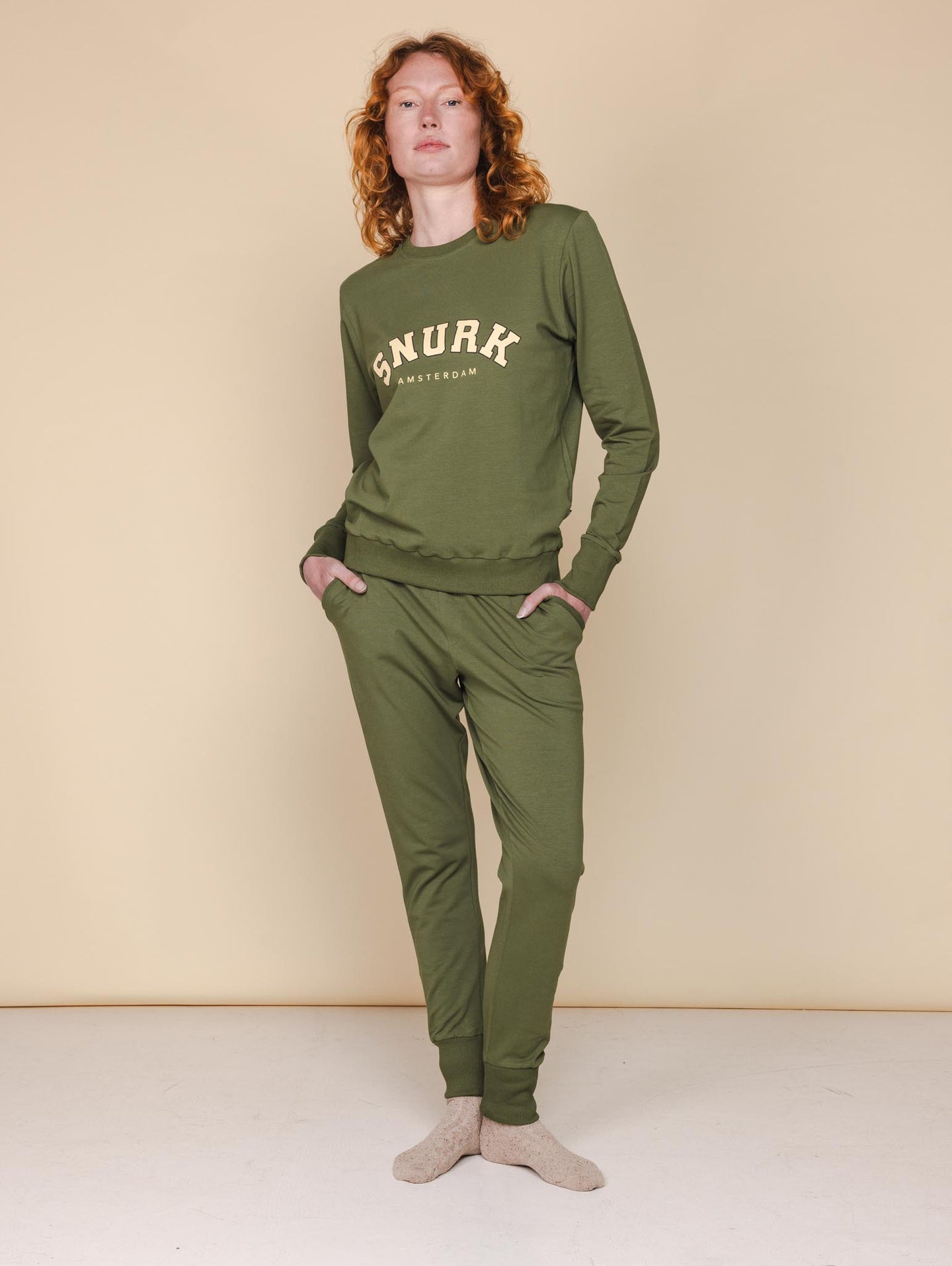 College Green Sweater Women