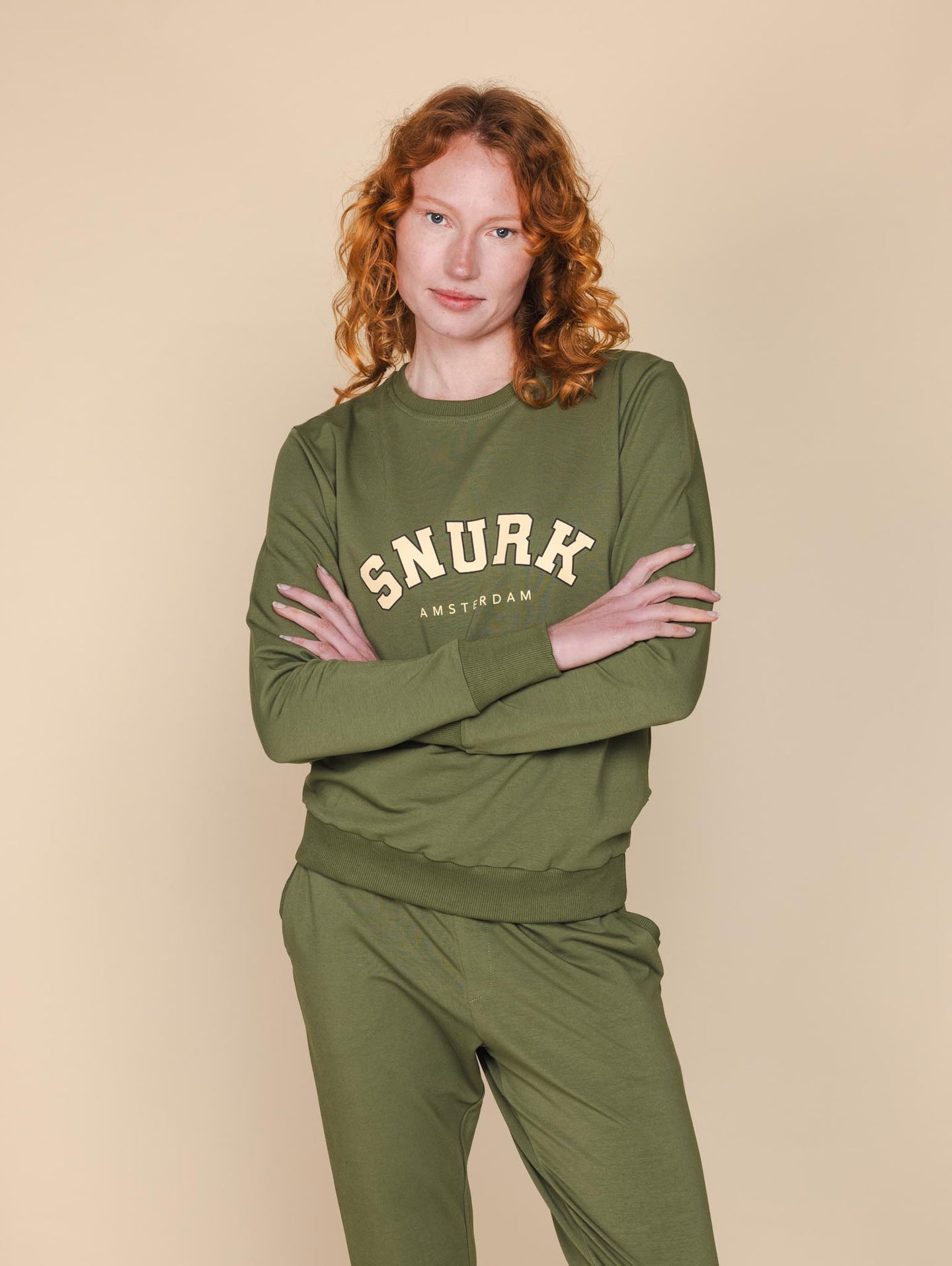 College Green Sweater Women
