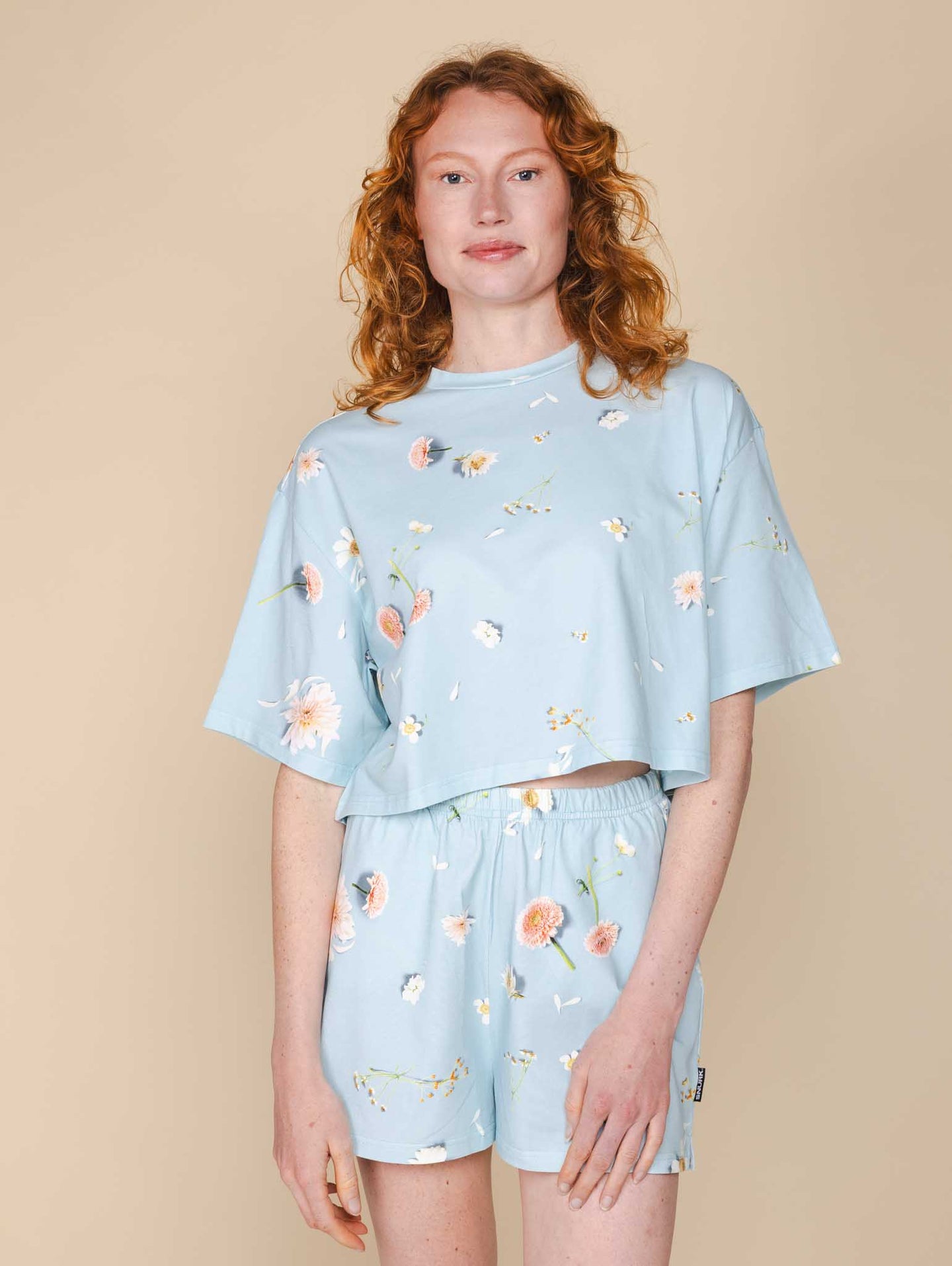 Hopeless Romantic Cropped T-shirt en Shorts set Dames - SNURK