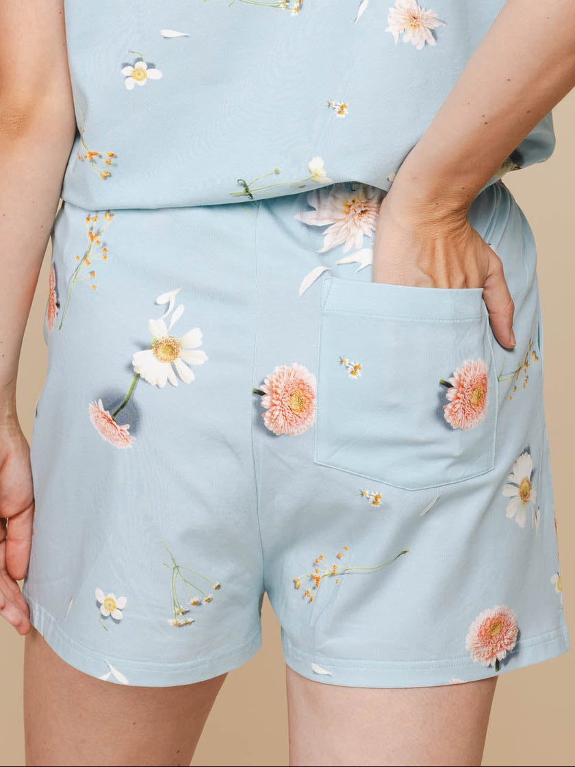 Hopeless Romantic V-neck T-shirt en Shorts set Dames - SNURK