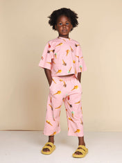 Ice Cream Cones Cropped T-shirt and Wide trousers set Kids
