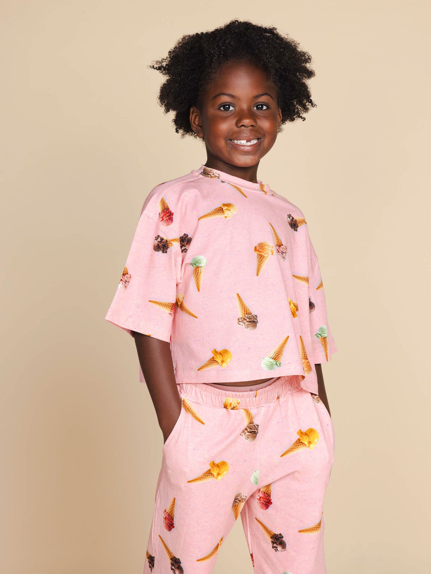 Ice Cream Cones Cropped T-Shirt Kids - SNURK