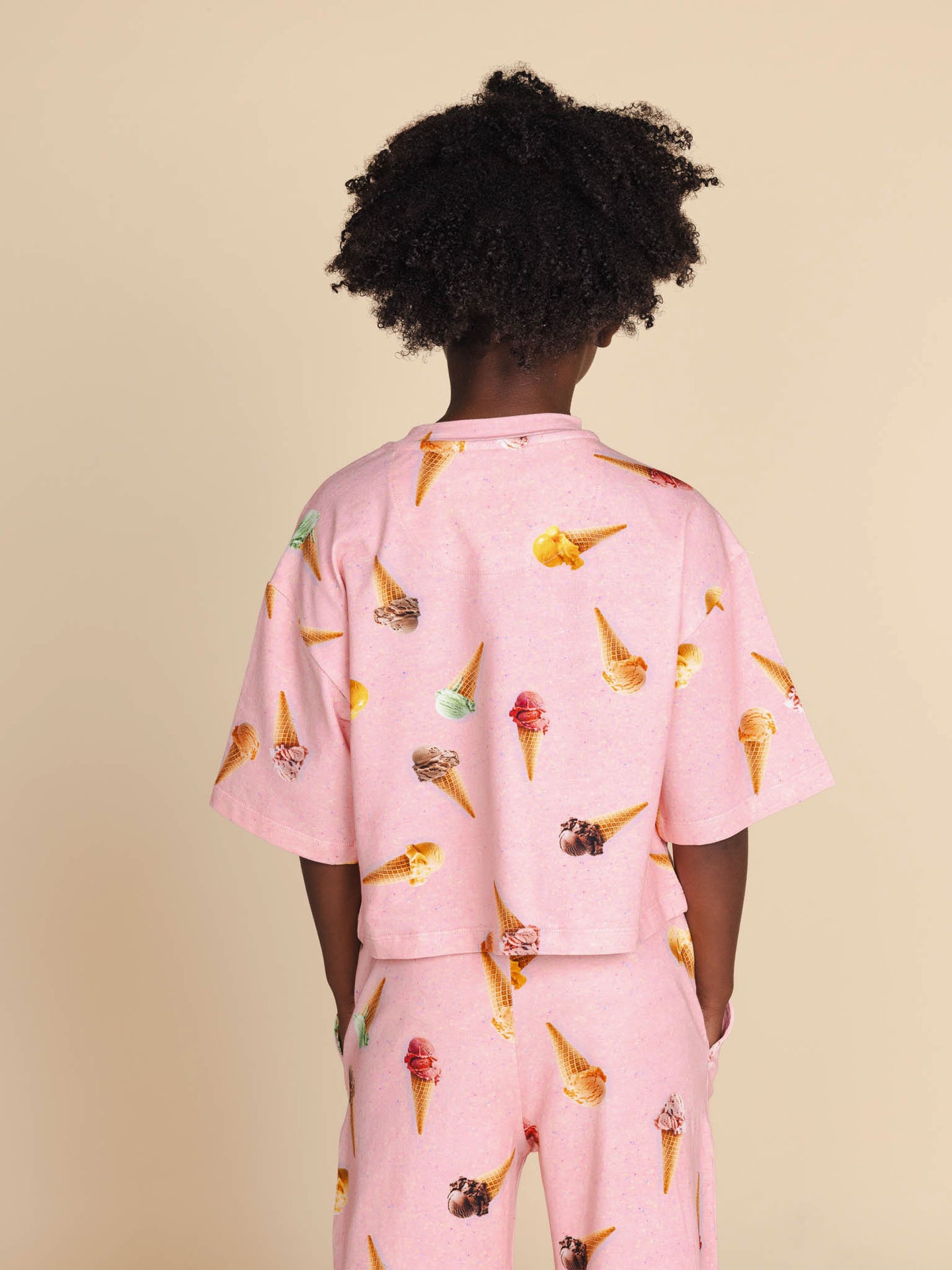 Ice Cream Cones Cropped T-shirt en Wijde broek set Kids - SNURK