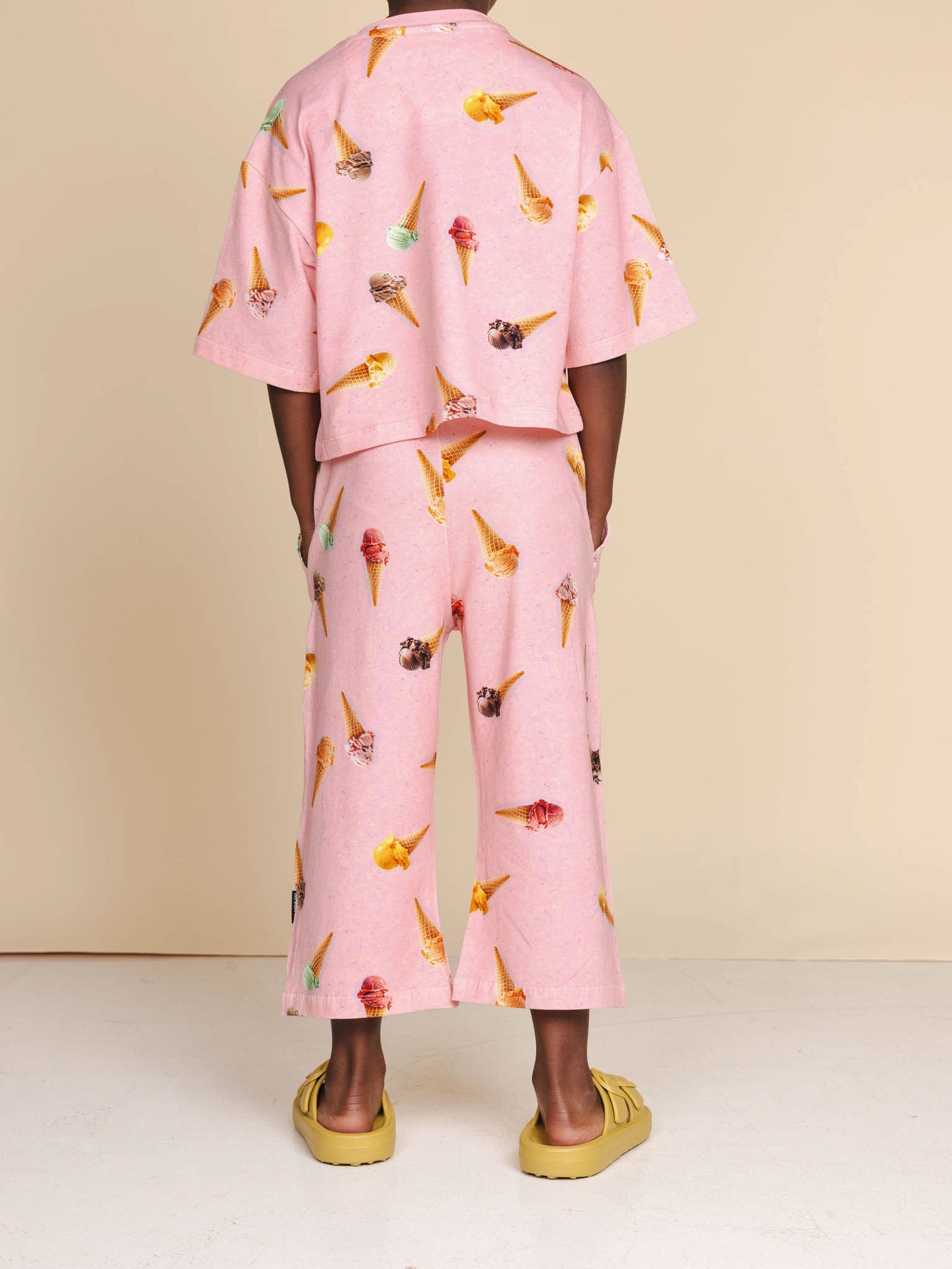 Ice Cream Cones Cropped T-shirt en Wijde broek set Kids - SNURK
